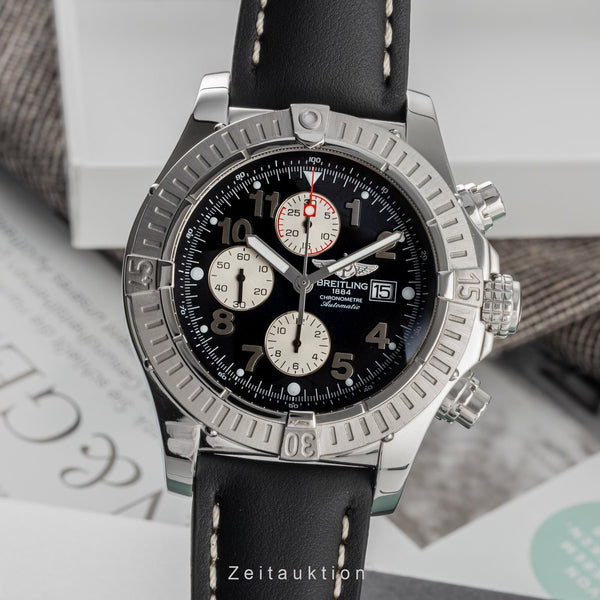 Breitling Super Avenger cronografo acciaio automatismo orologio da uomo A13370 LP: 5700EUR  [2305365]