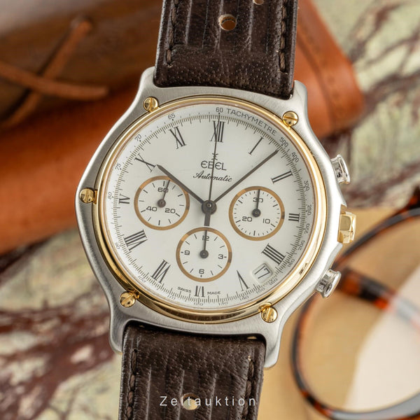 Ebel 1911 chronographe acier / or  automatique montre pour hommes 1134901  [2305366]