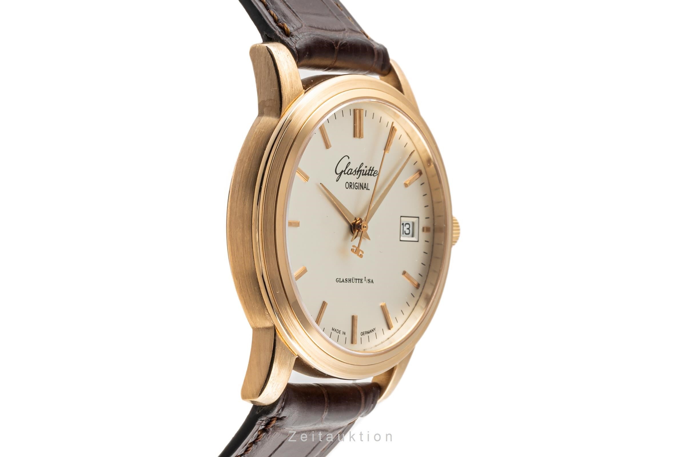 Glashütte Senator 18k (0,750) Gold Automatik Herrenuhr 39-11-12-12-04 B&P 2001 [2305376]