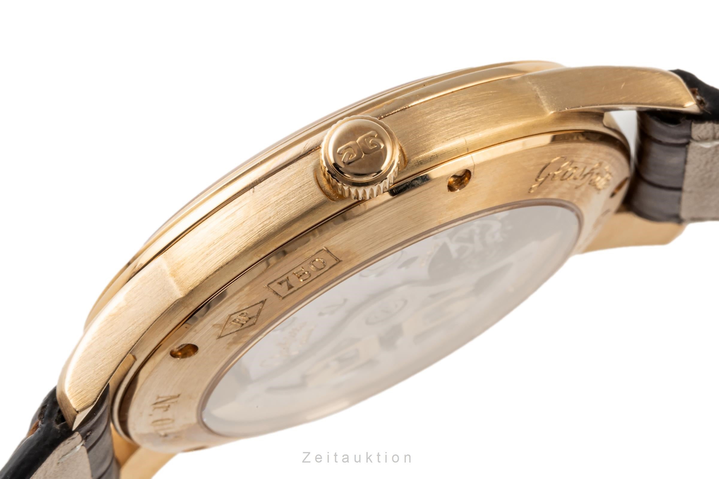 Glashütte Senator 18k (0,750) Gold Automatik Herrenuhr 39-11-12-12-04 B&P 2001 [2305376]