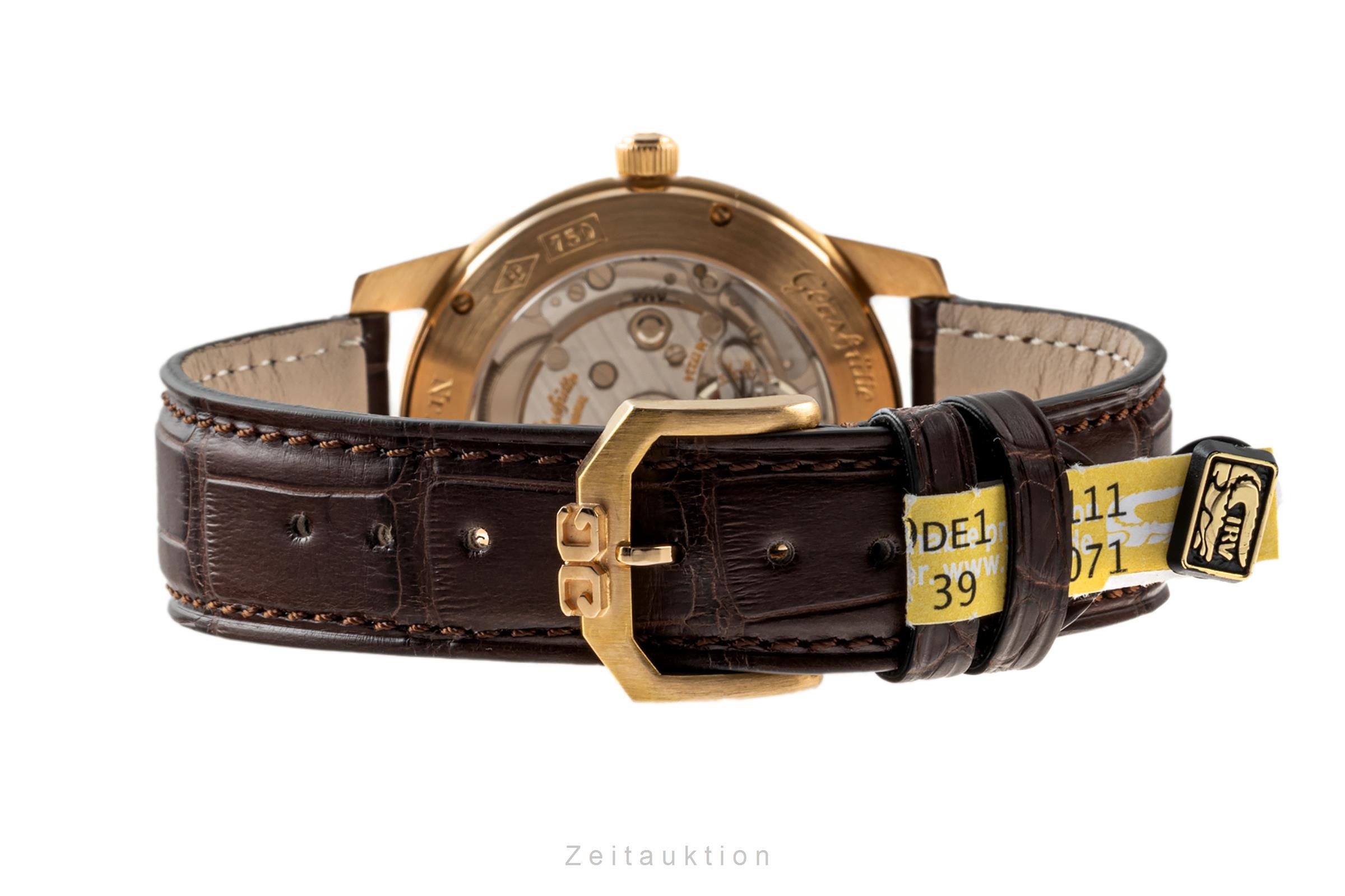 Glashütte Senator 18k (0,750) Gold Automatik Herrenuhr 39-11-12-12-04 B&P 2001 [2305376]