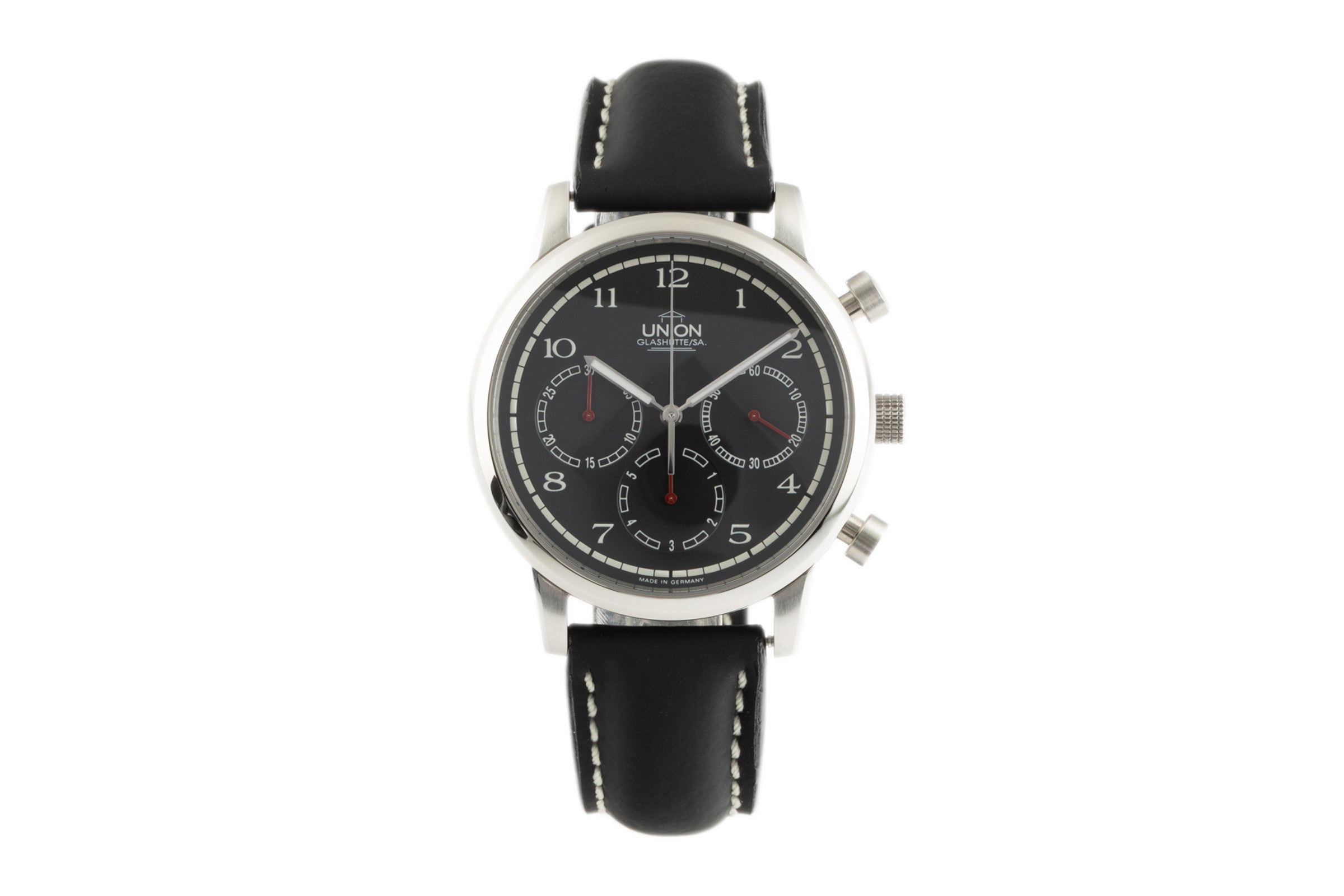 Union Glashütte Julius Bergter cronógrafo acero automático reloj para caballeros 26-31-02-02-11  [2305500]