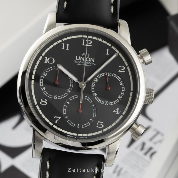 Union Glashütte Julius Bergter cronógrafo acero automático reloj para caballeros 26-31-02-02-11  [2305500]
