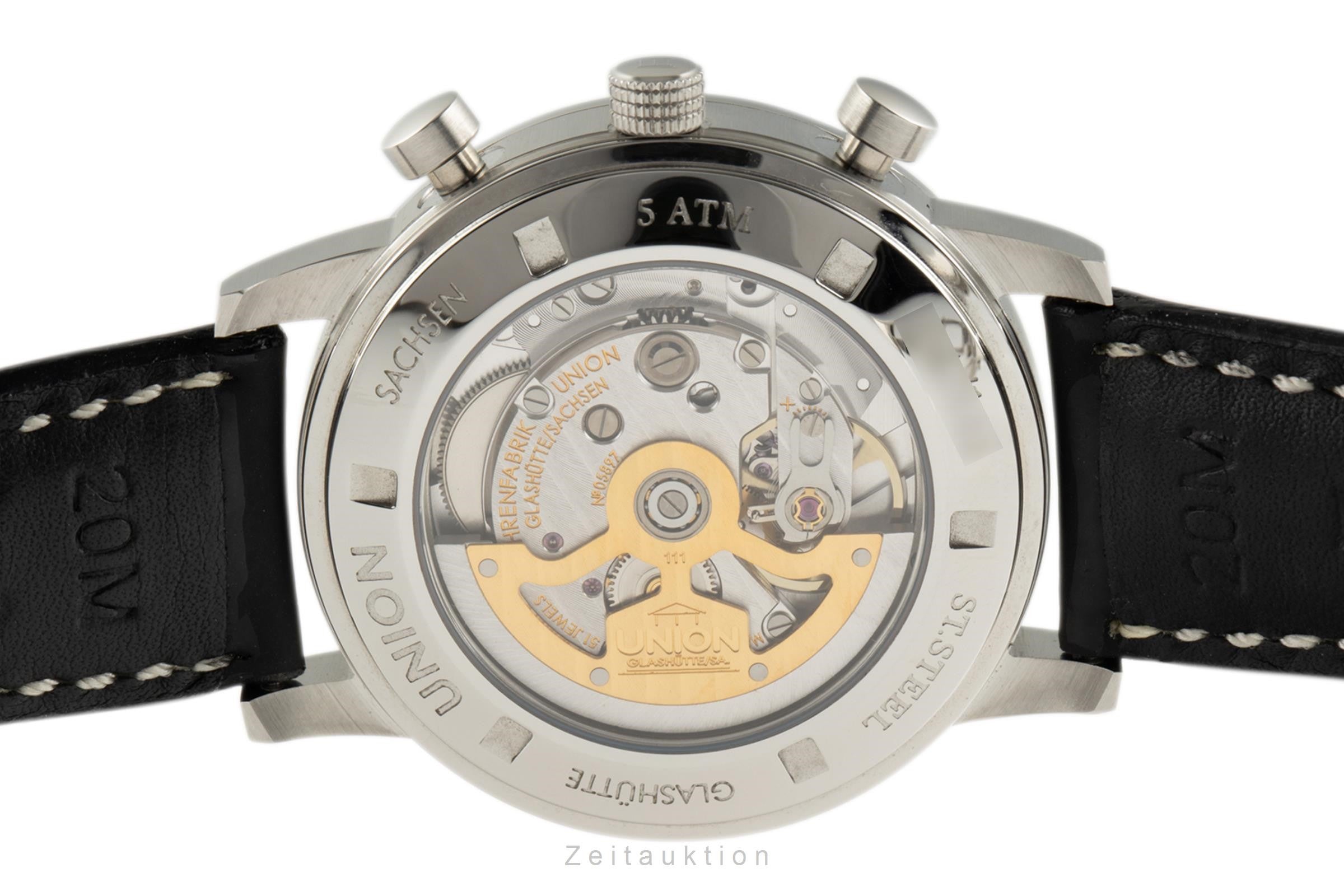 Union Glashütte Julius Bergter cronógrafo acero automático reloj para caballeros 26-31-02-02-11  [2305500]