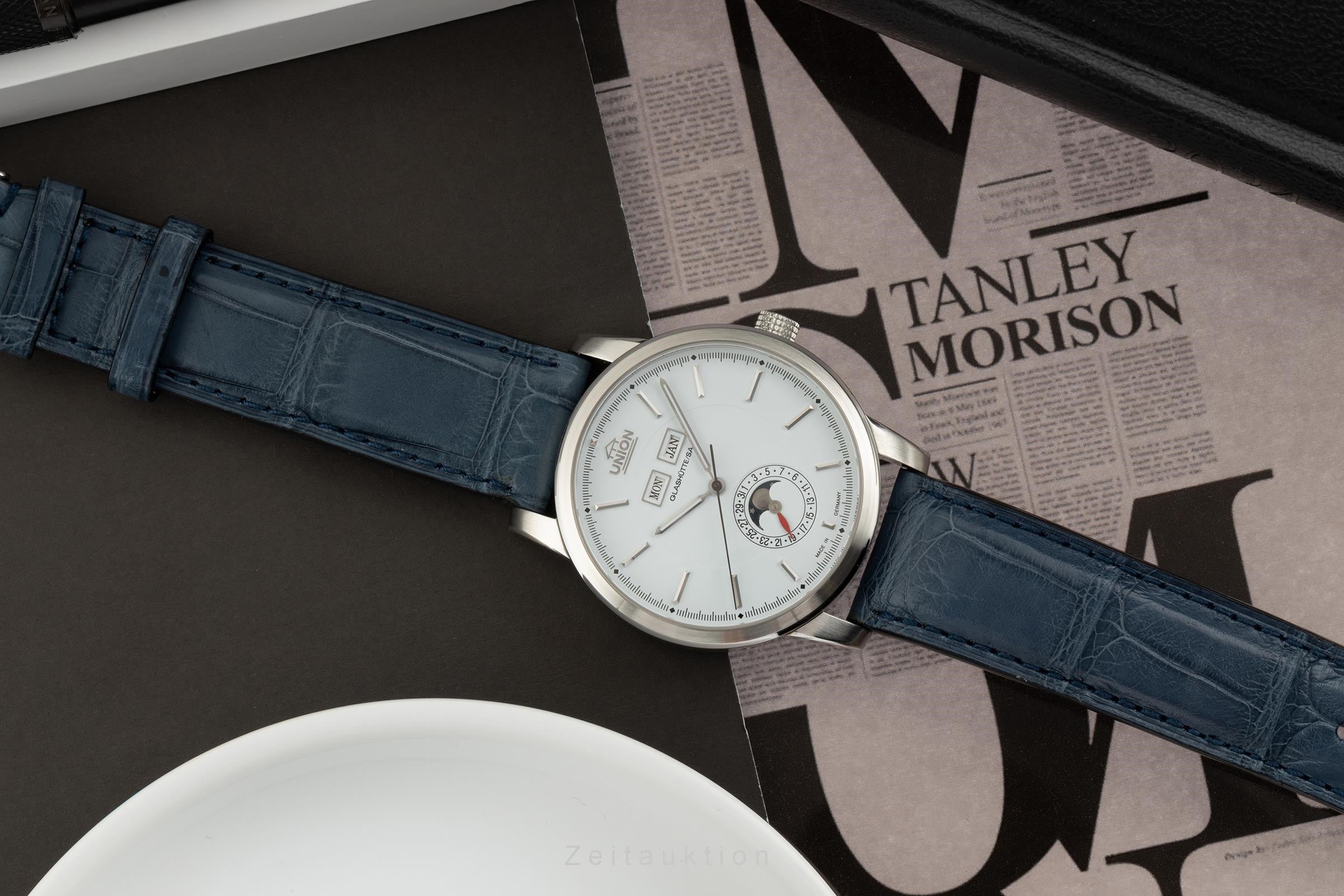 Union Glashütte Tradition Vollkalender Stahl Automatik Herrenuhr 26-41-01-02-10  [2305505]