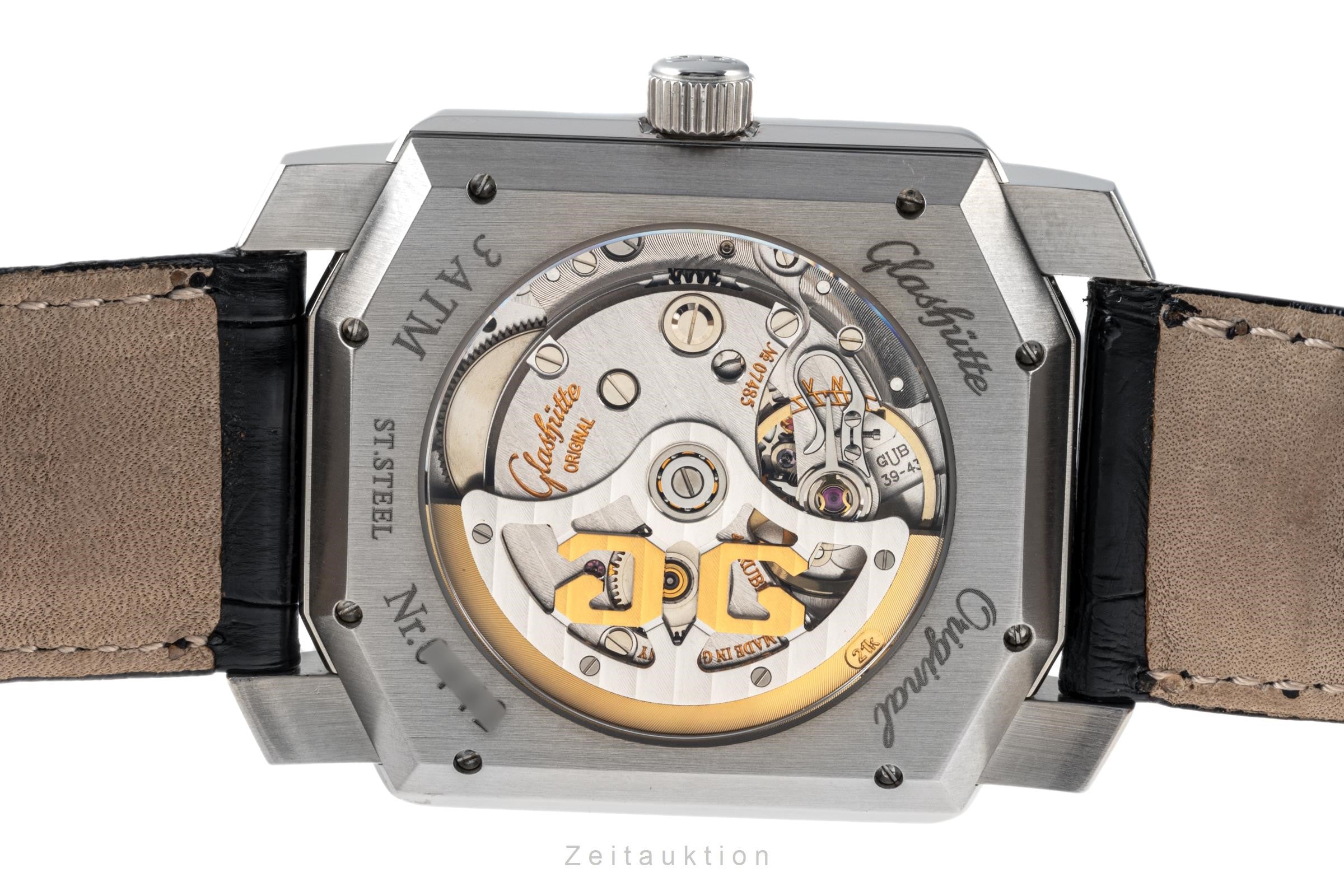 Glashütte Senator acero automático reloj para caballeros 39-43-04-04-04  [2305513]