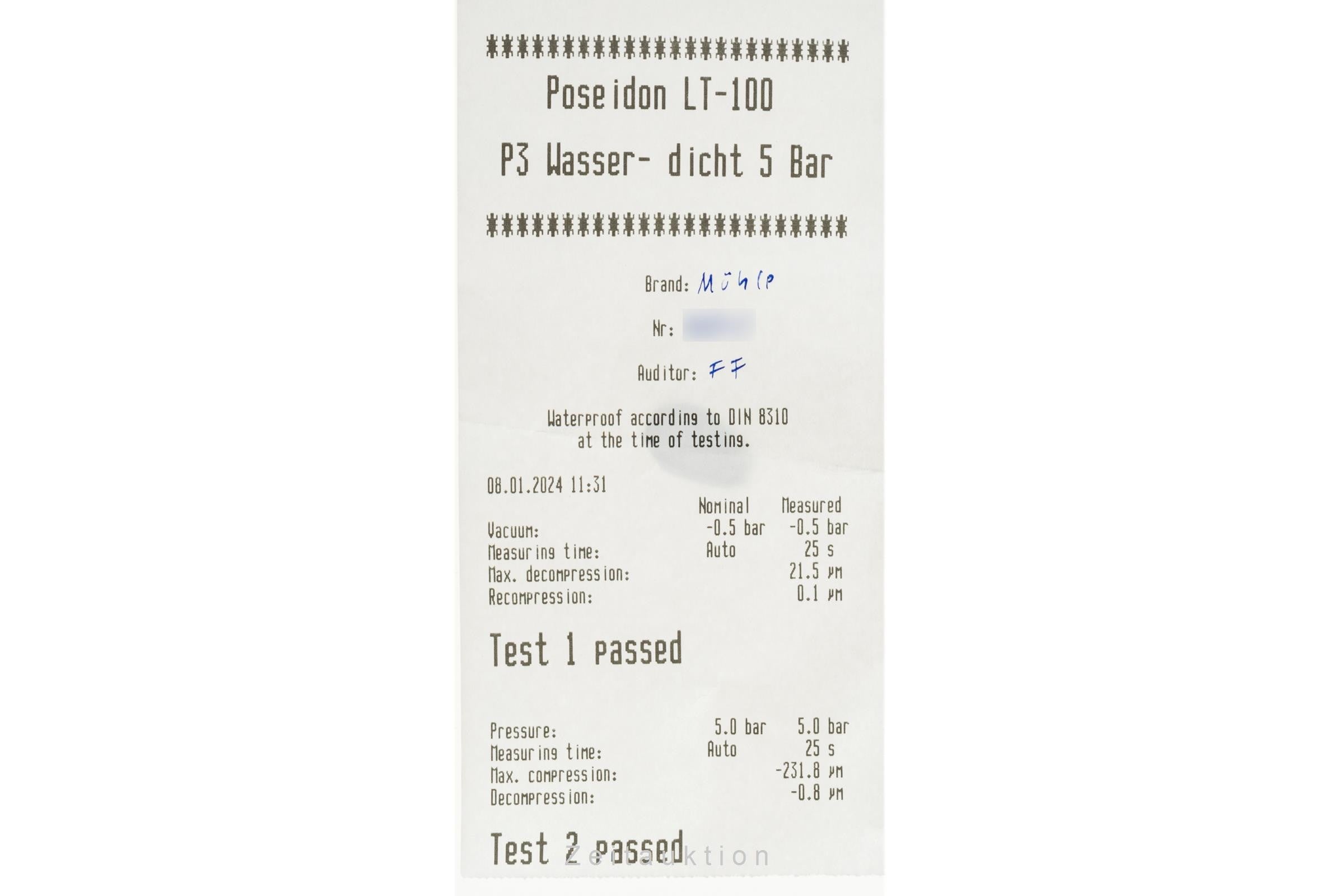 Mühle Business Timer acier automatique montre pour hommes M1-30-65-LB  [2305514]