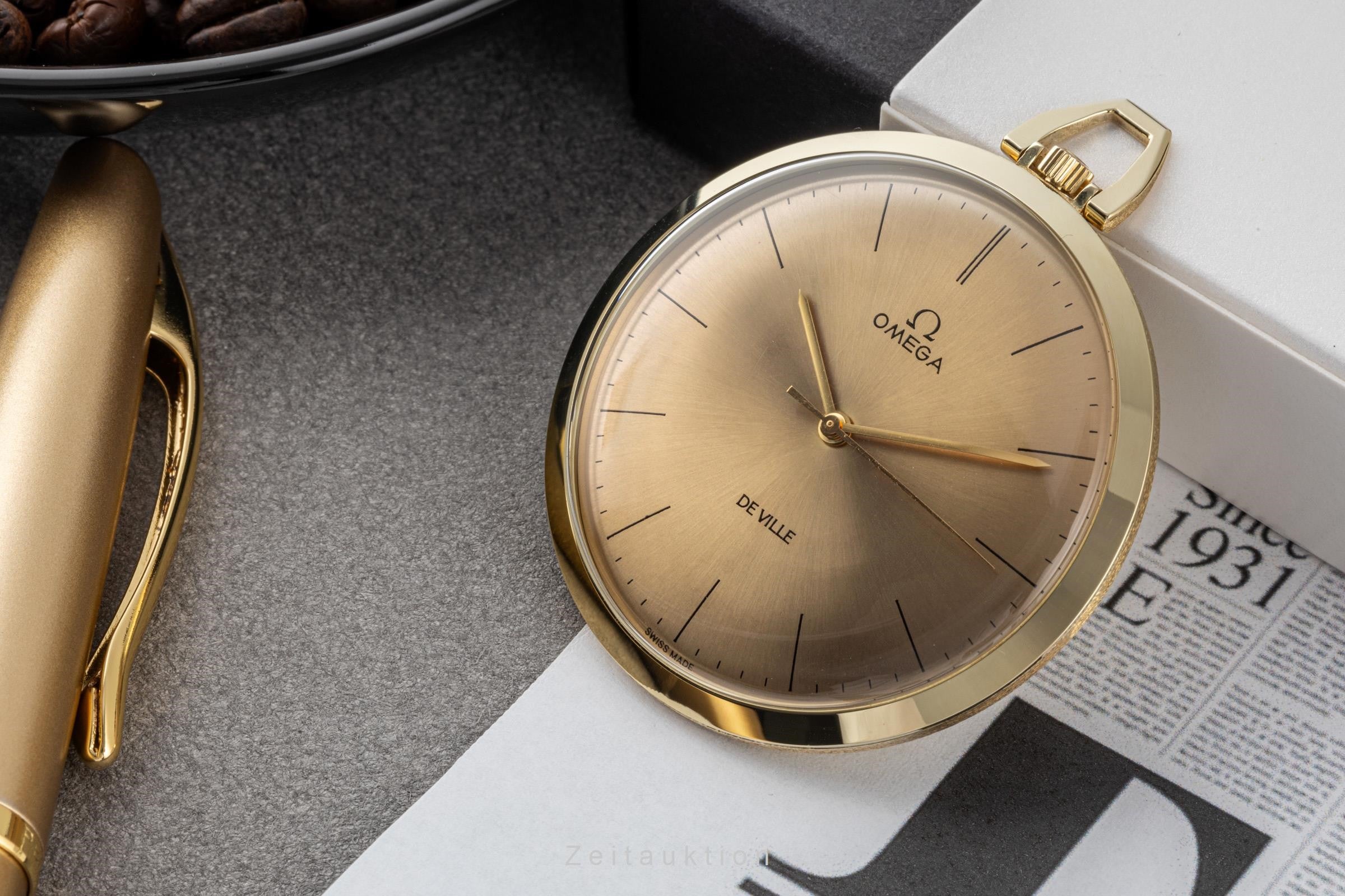 Omega De Ville 14 ct yellow gold manual winding pocket watch 1317714  [2305602]