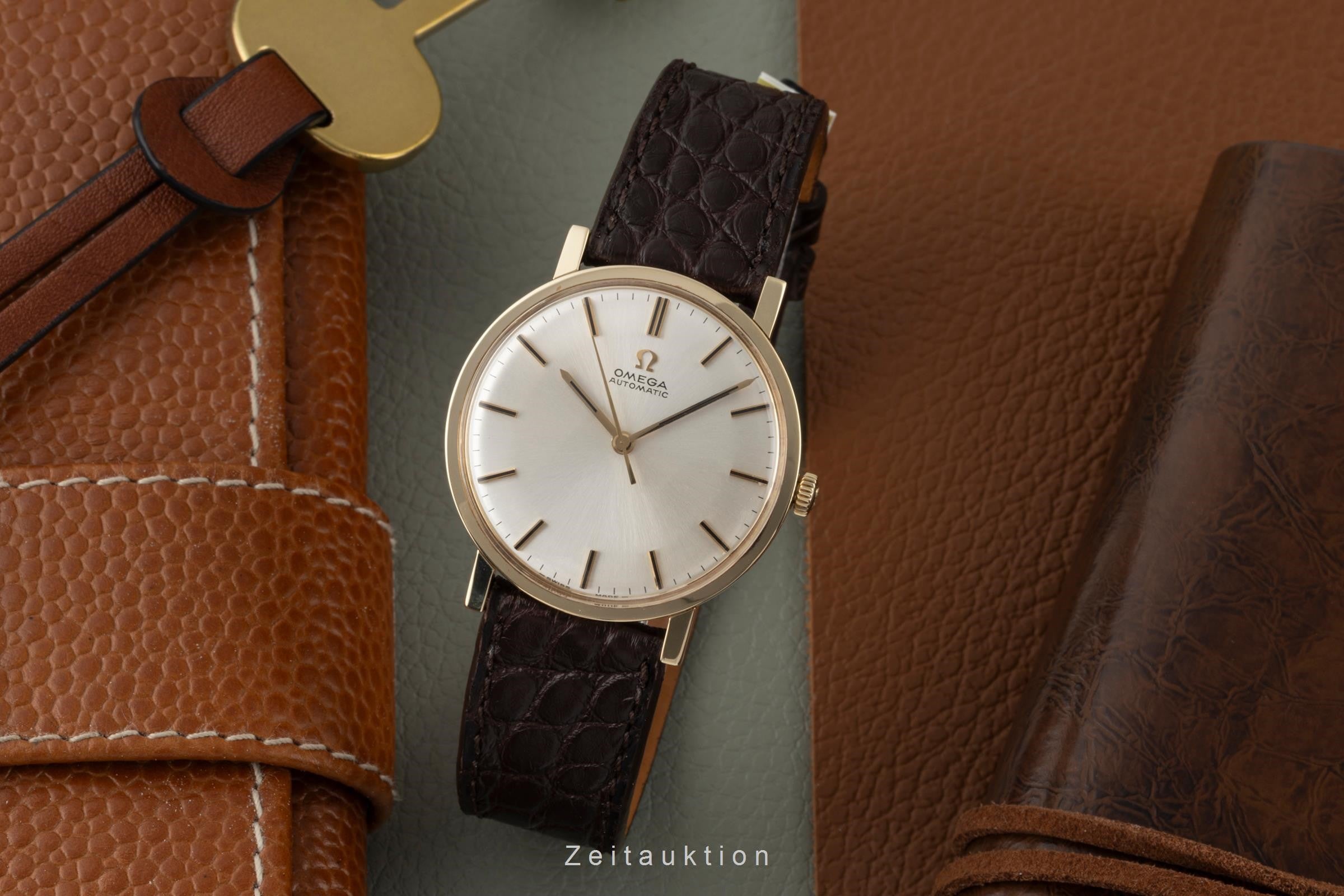 Omega Geneve or jaunen 14 ct automatique montre pour hommes 161.009 Vintage  [2305603]