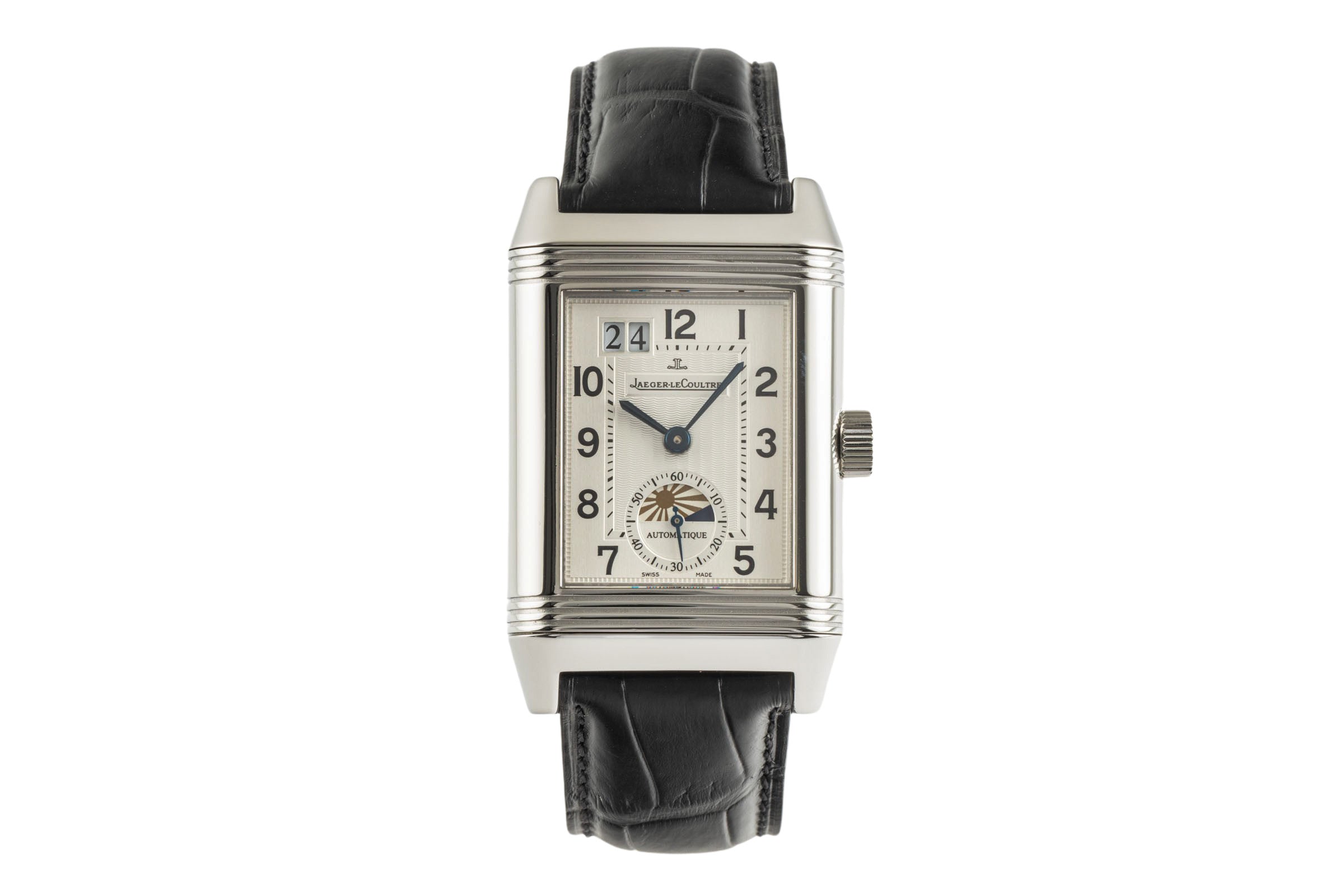 Jaeger LeCoultre Reverso acier automatique montre pour hommes Q3038420, 240.8.72  [2305624]