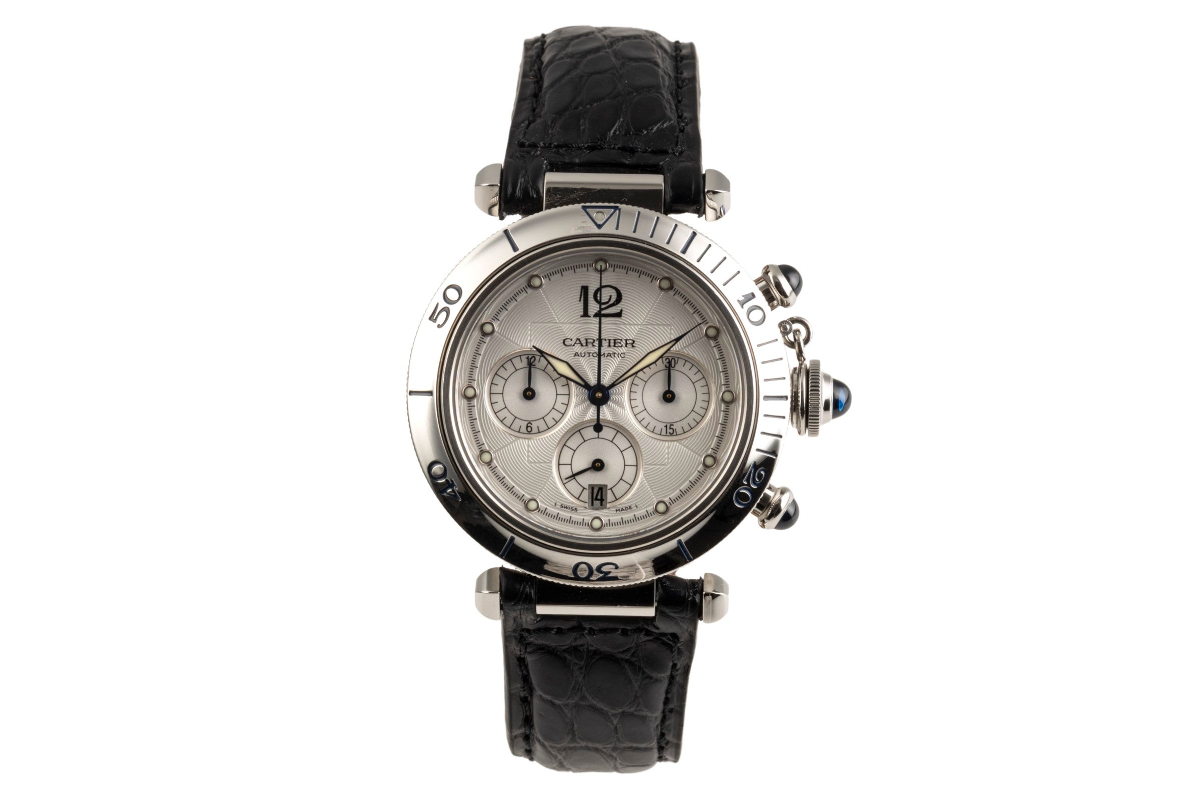 Cartier Pasha cronografo acciaio automatismo orologio da uomo W3103055, 2113  [2305650]