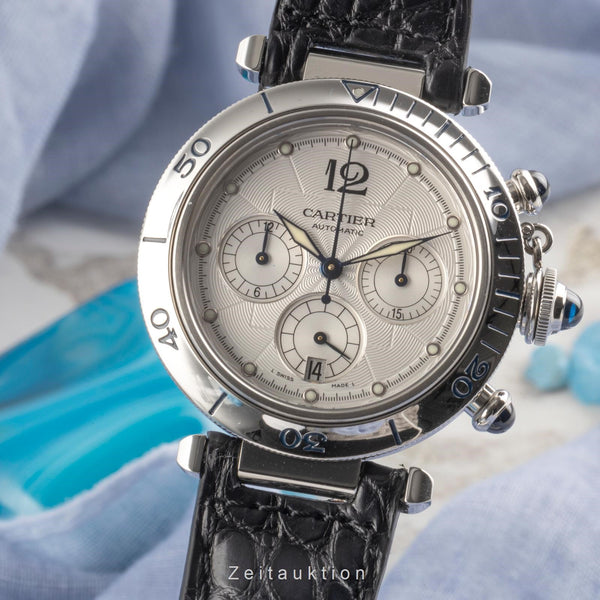 Cartier Pasha cronografo acciaio automatismo orologio da uomo W3103055, 2113  [2305650]