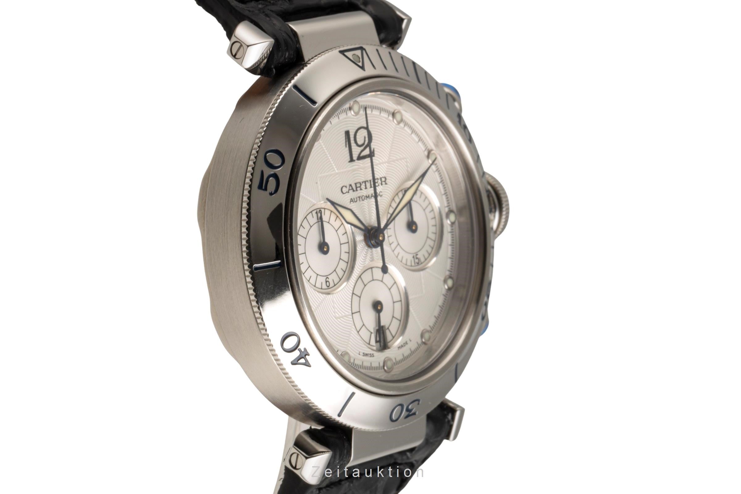 Cartier Pasha cronografo acciaio automatismo orologio da uomo W3103055, 2113  [2305650]