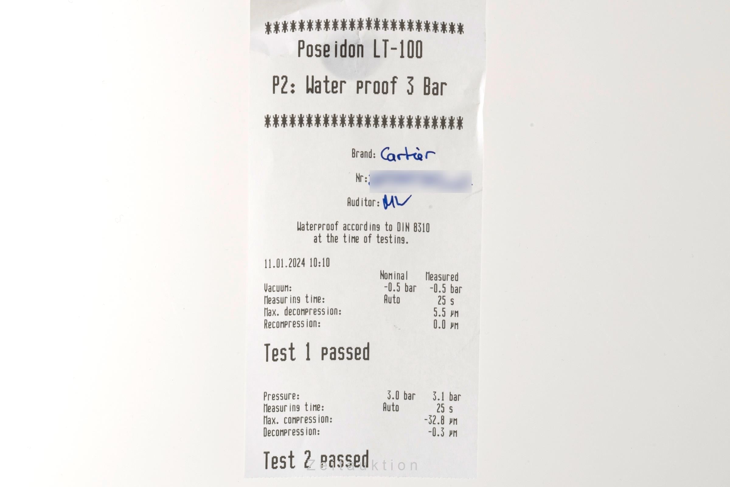 Cartier Pasha cronografo acciaio automatismo orologio da uomo W3103055, 2113  [2305650]