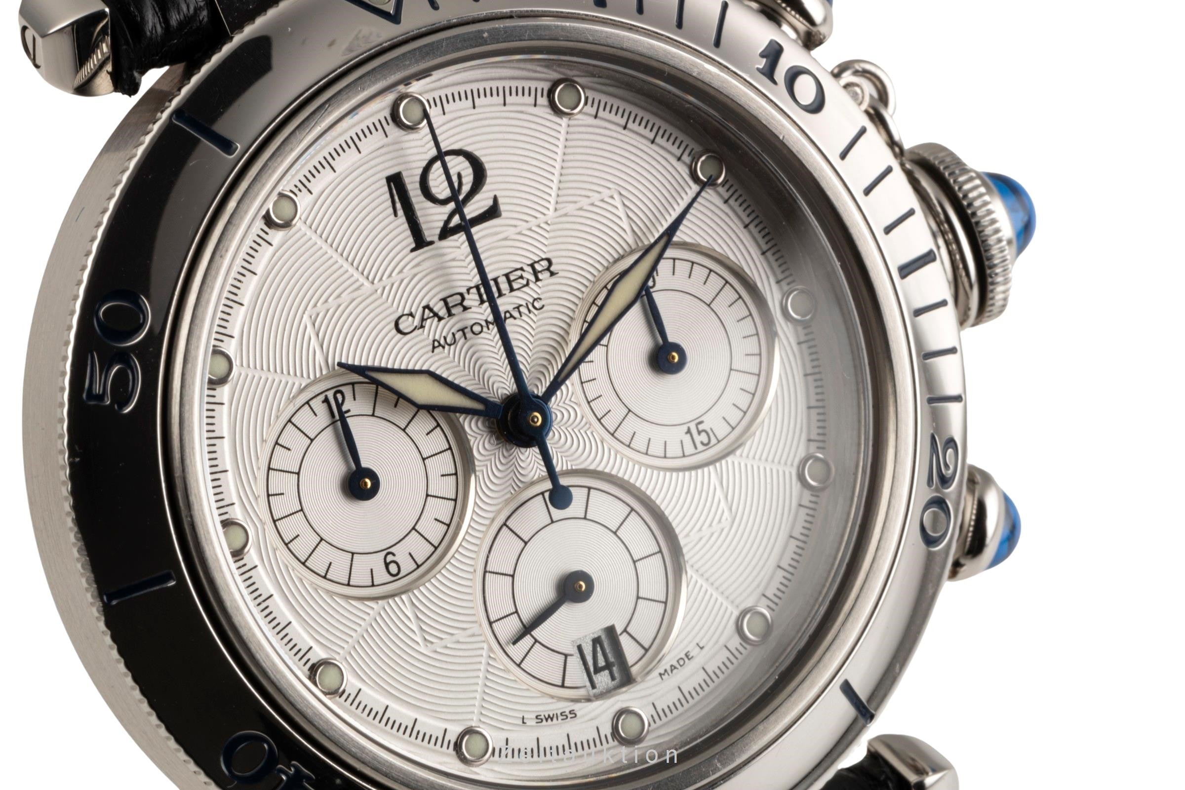 Cartier Pasha cronografo acciaio automatismo orologio da uomo W3103055, 2113  [2305650]