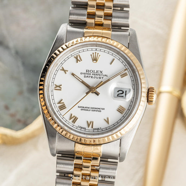 Rolex Datejust acciaio / oro automatismo orologio da uomo 16233 LP: 12450EUR  [2305660]