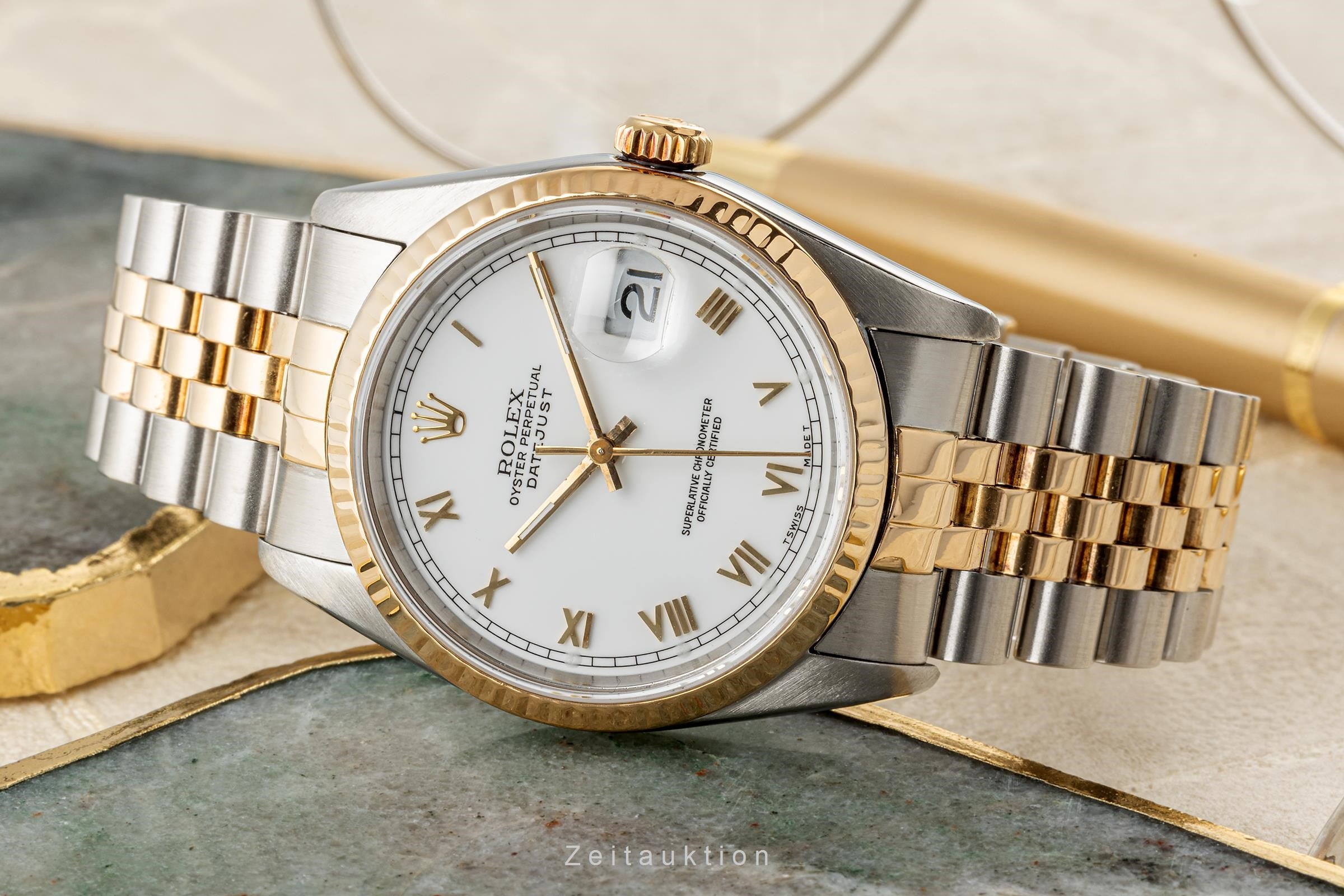 Rolex Datejust acciaio / oro automatismo orologio da uomo 16233 LP: 12450EUR  [2305660]