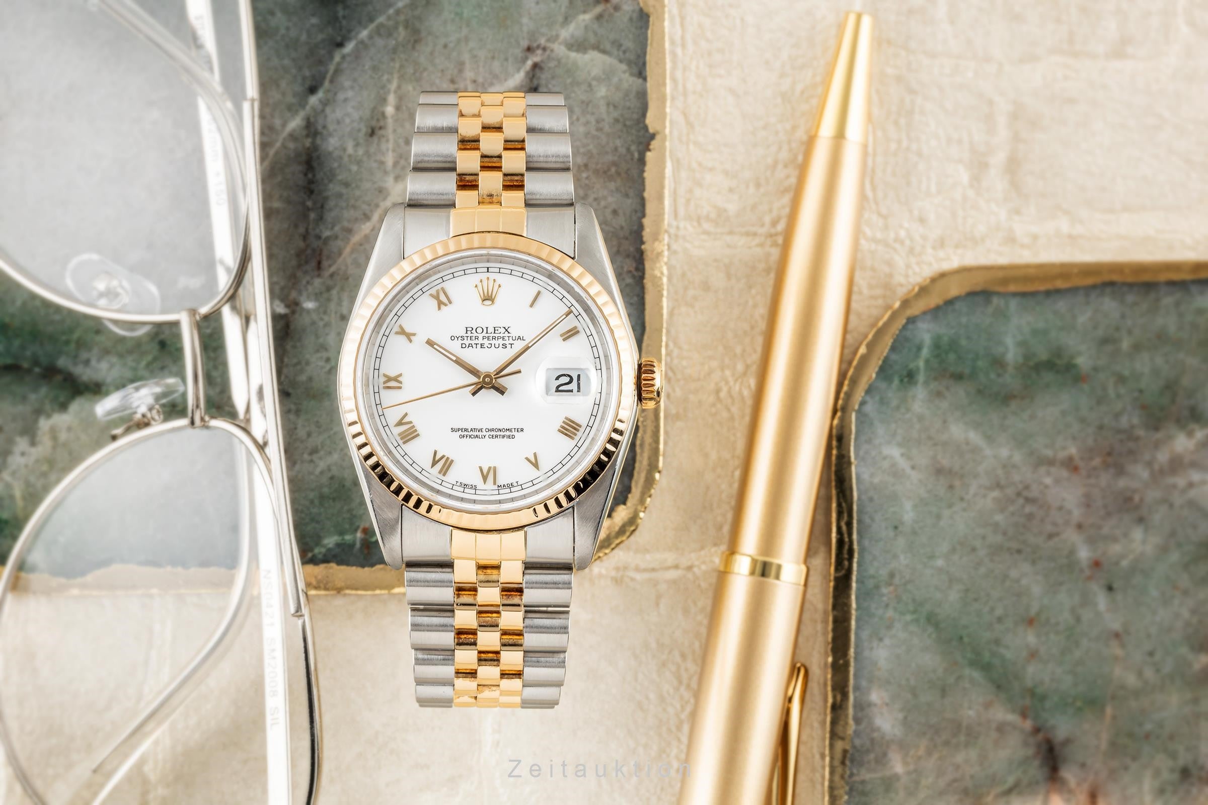 Rolex Datejust acciaio / oro automatismo orologio da uomo 16233 LP: 12450EUR  [2305660]