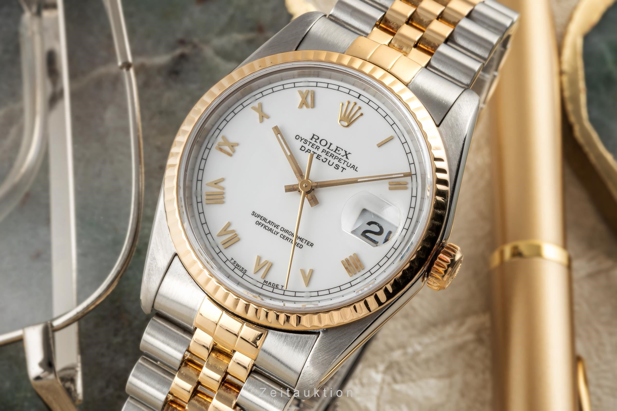 Rolex Datejust acciaio / oro automatismo orologio da uomo 16233 LP: 12450EUR  [2305660]