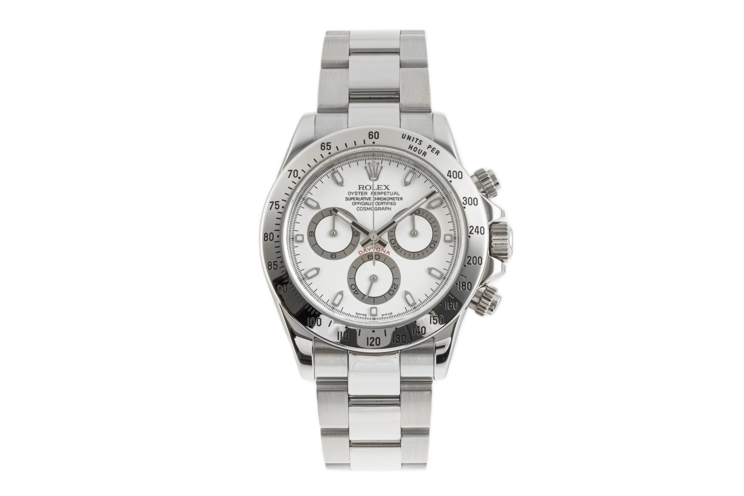 Rolex Daytona White Dial Chronograph Stahl Automatik Herrenuhr Ref. 116520 B&P [2305725]