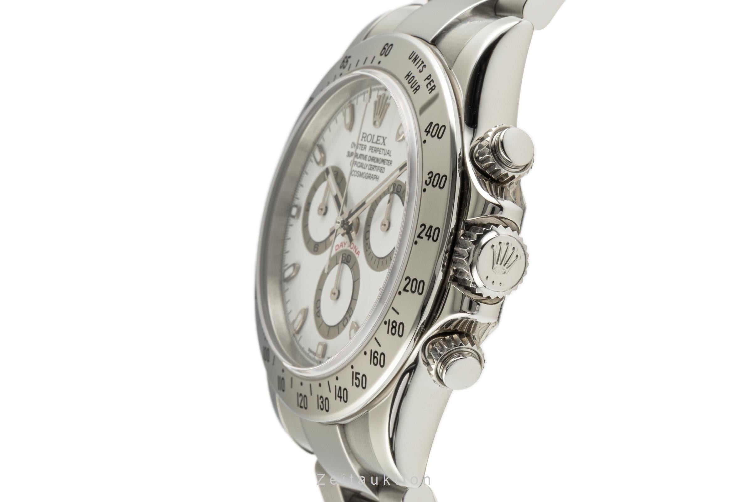 Rolex Daytona White Dial Chronograph Stahl Automatik Herrenuhr Ref. 116520 B&P [2305725]