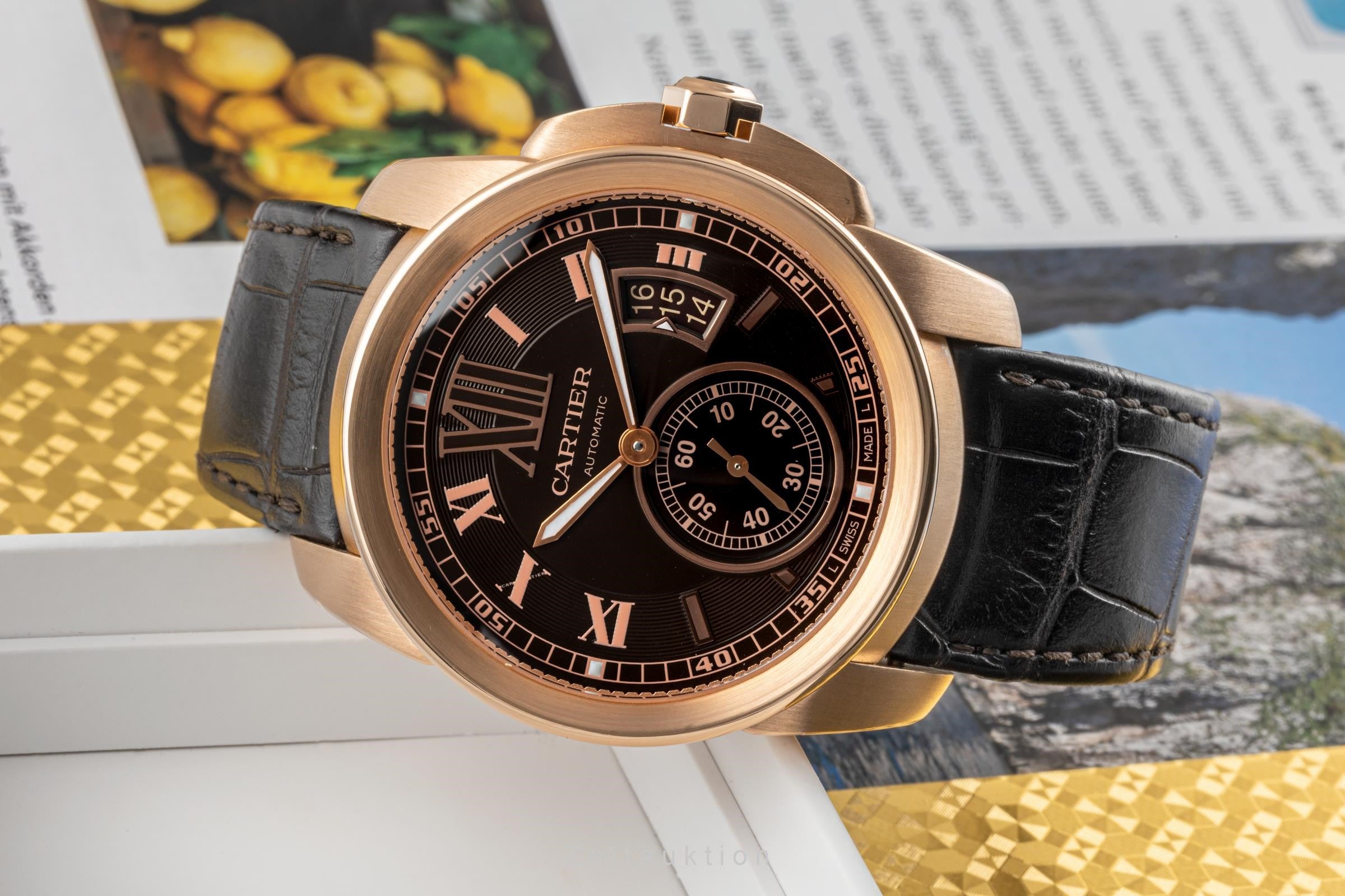 Cartier Calibre de Cartier oro rosado de 18 quilates automático reloj para caballeros W7100007, 3300  [2305795]