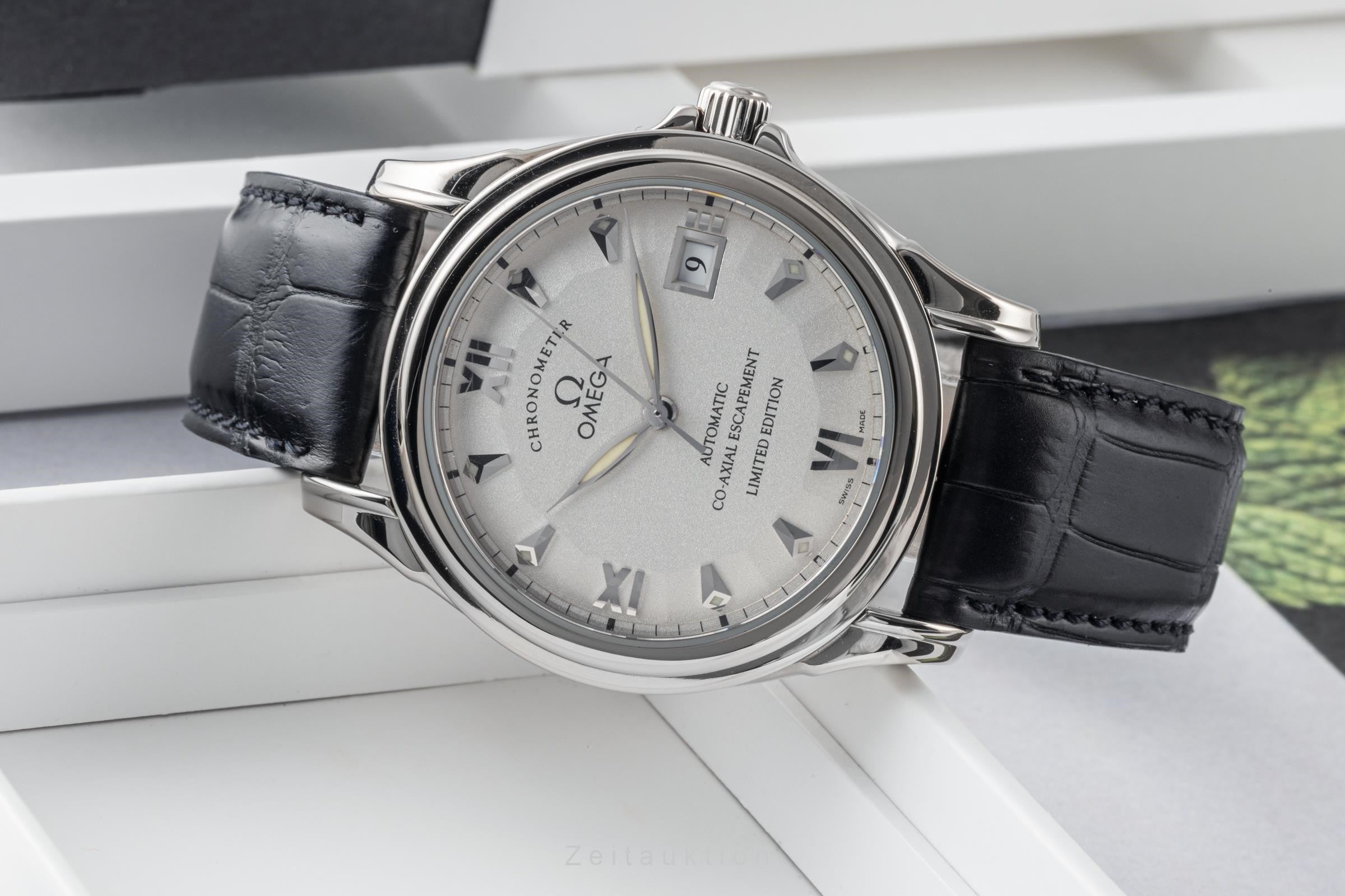 Omega De Ville 18 ct white gold automatic men's watch 5941.31.31, 168.1848 Limited  [2305802]