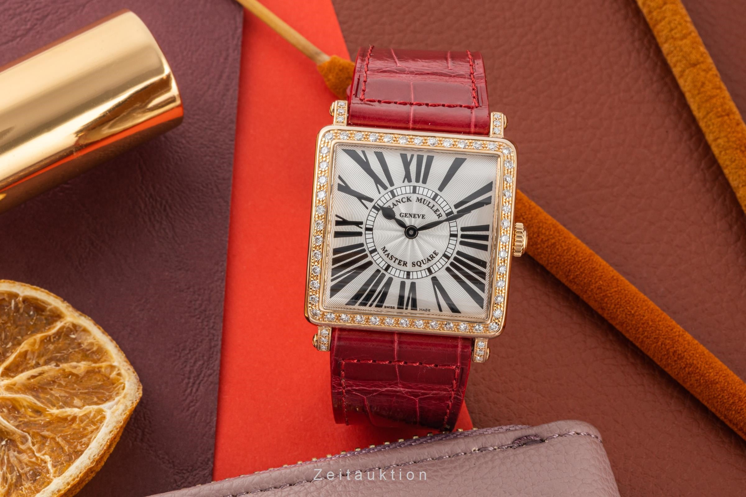 Franck Muller Master Square or rouge 18 ct quartz montre pour femmes 6002 M QZ R D 1R  [2305901]