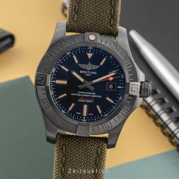 Breitling Avenger Blackbird 44 titanium automatic men's watch V1731110/BD74 LP: 4800EUR  [2400003]