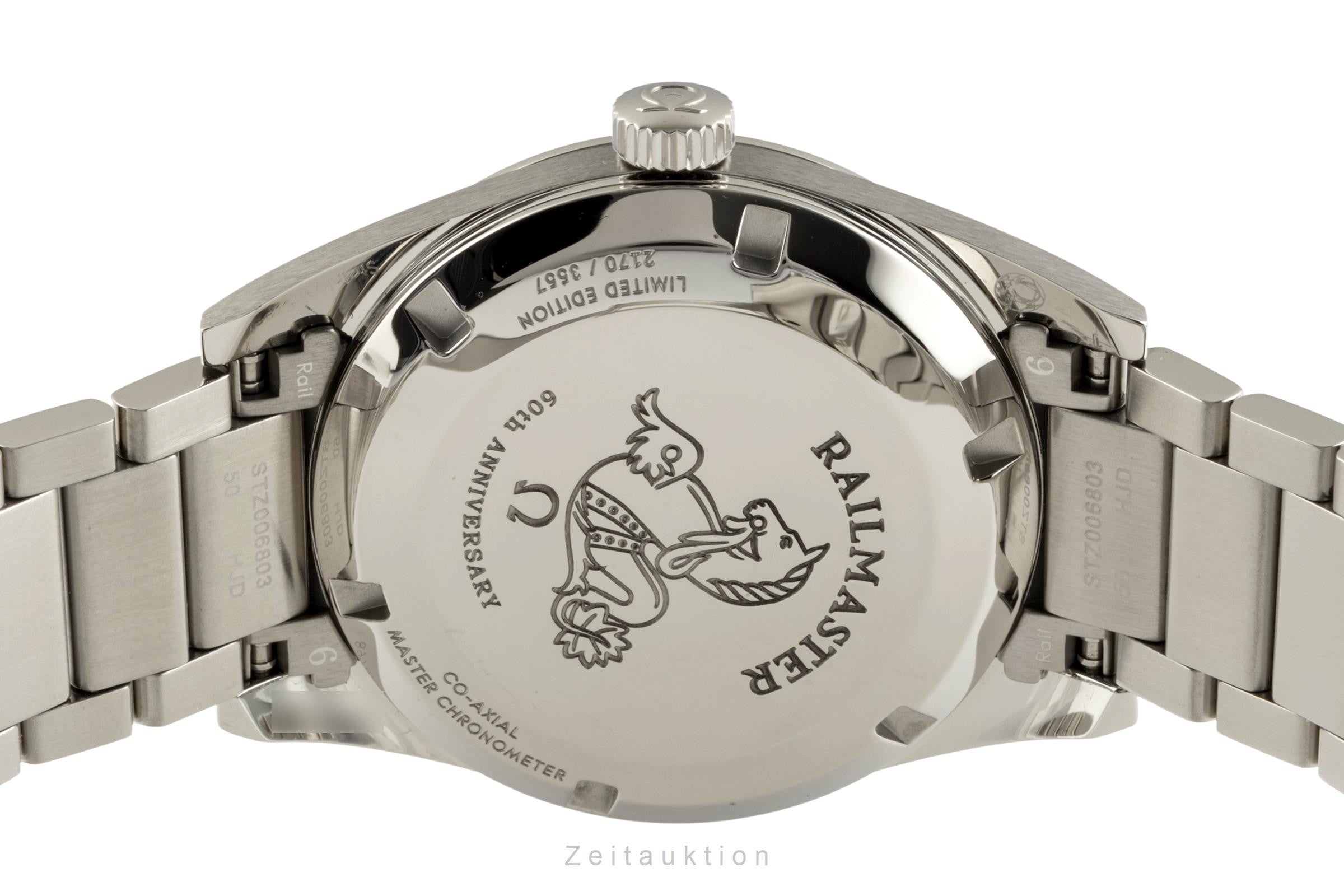 Omega Railmaster Stahl Automatik Herrenuhr Ref. 220.10.38.20.01.002 NP: 8200,- € [2400026]