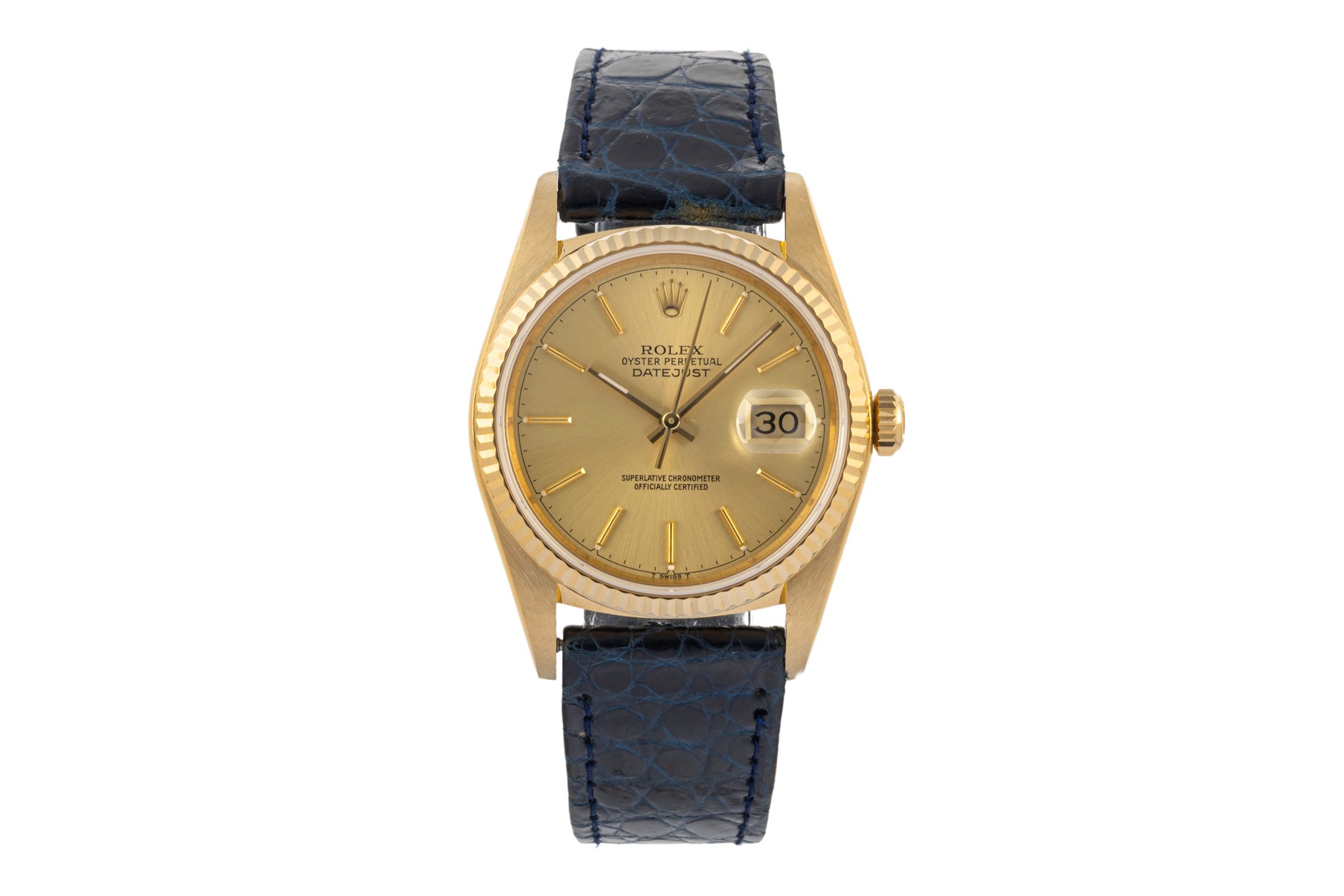 Rolex Datejust oro 18 ct automatismo orologio da uomo 16018  [2400044]