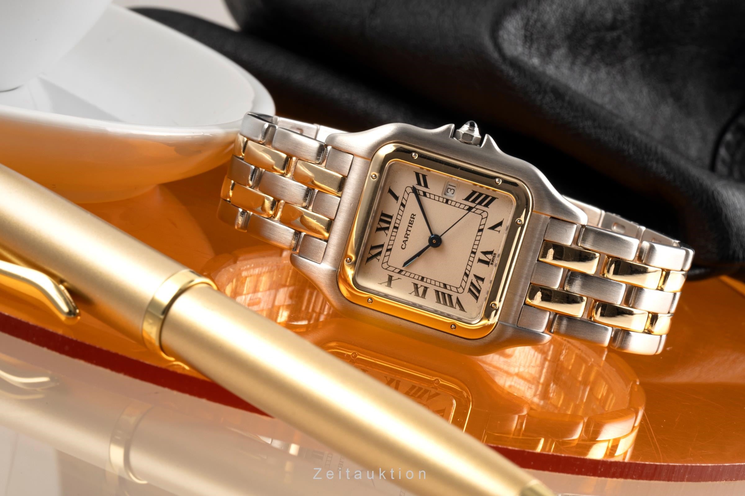 Cartier Panthere Jumbo Stahl Gold Datum unisex Ref. 183957 Klassiker VP: 9800 € [2400114]