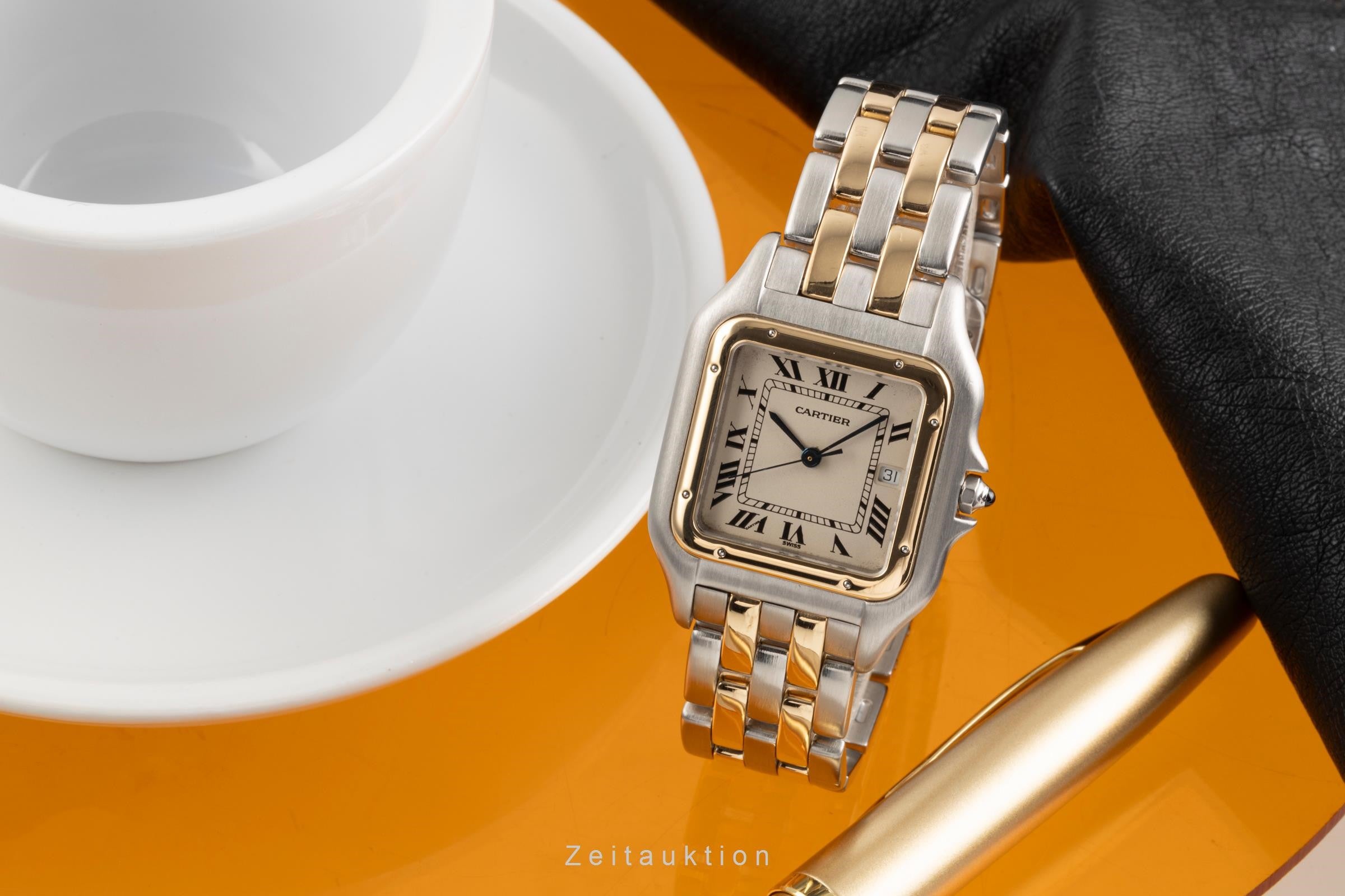 Cartier Panthere Jumbo Stahl Gold Datum unisex Ref. 183957 Klassiker VP: 9800 € [2400114]