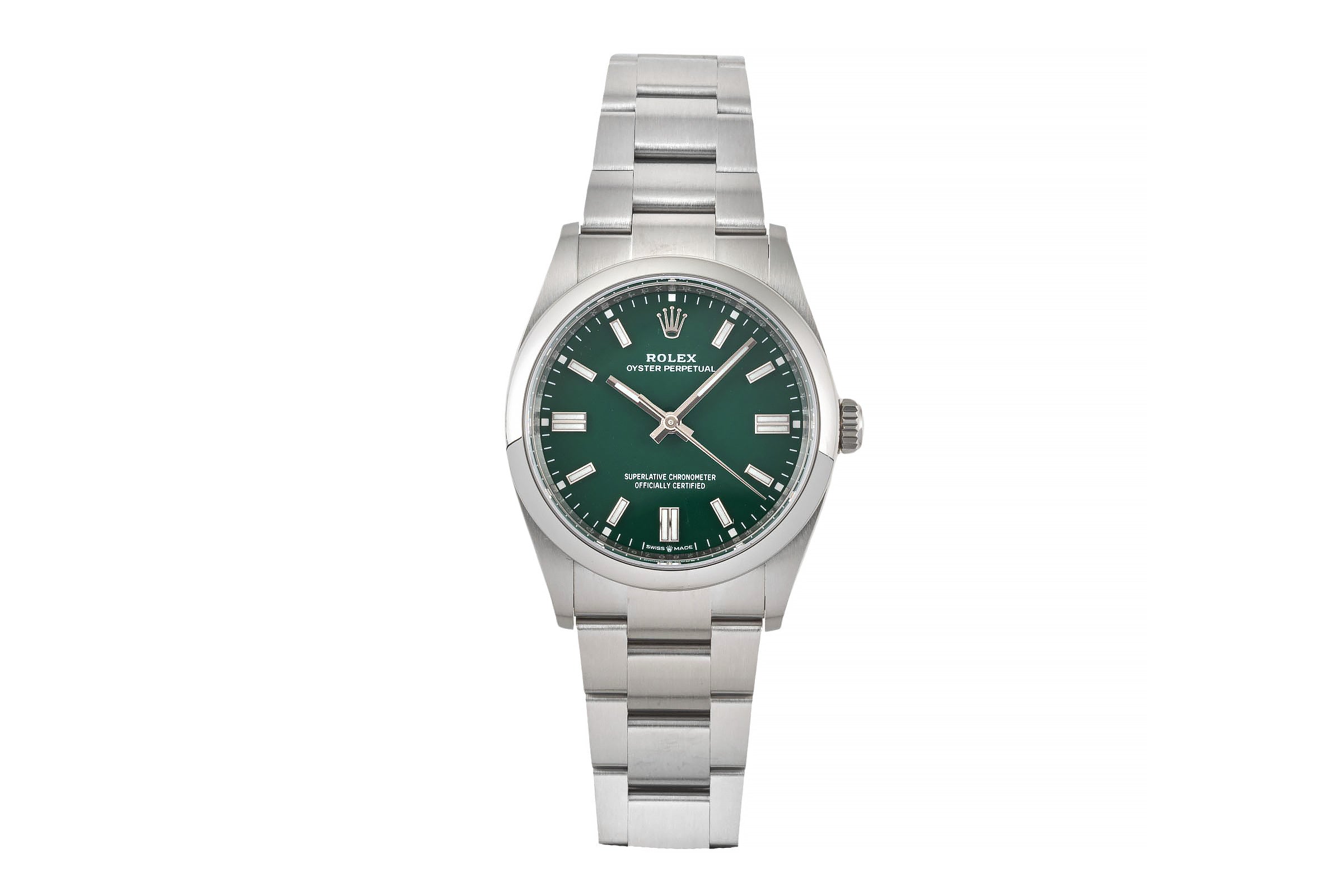 Rolex Oyster Perpetual 36 Green Dial Stahl Automatik Herrenuhr Ref. 126000 [2400123]