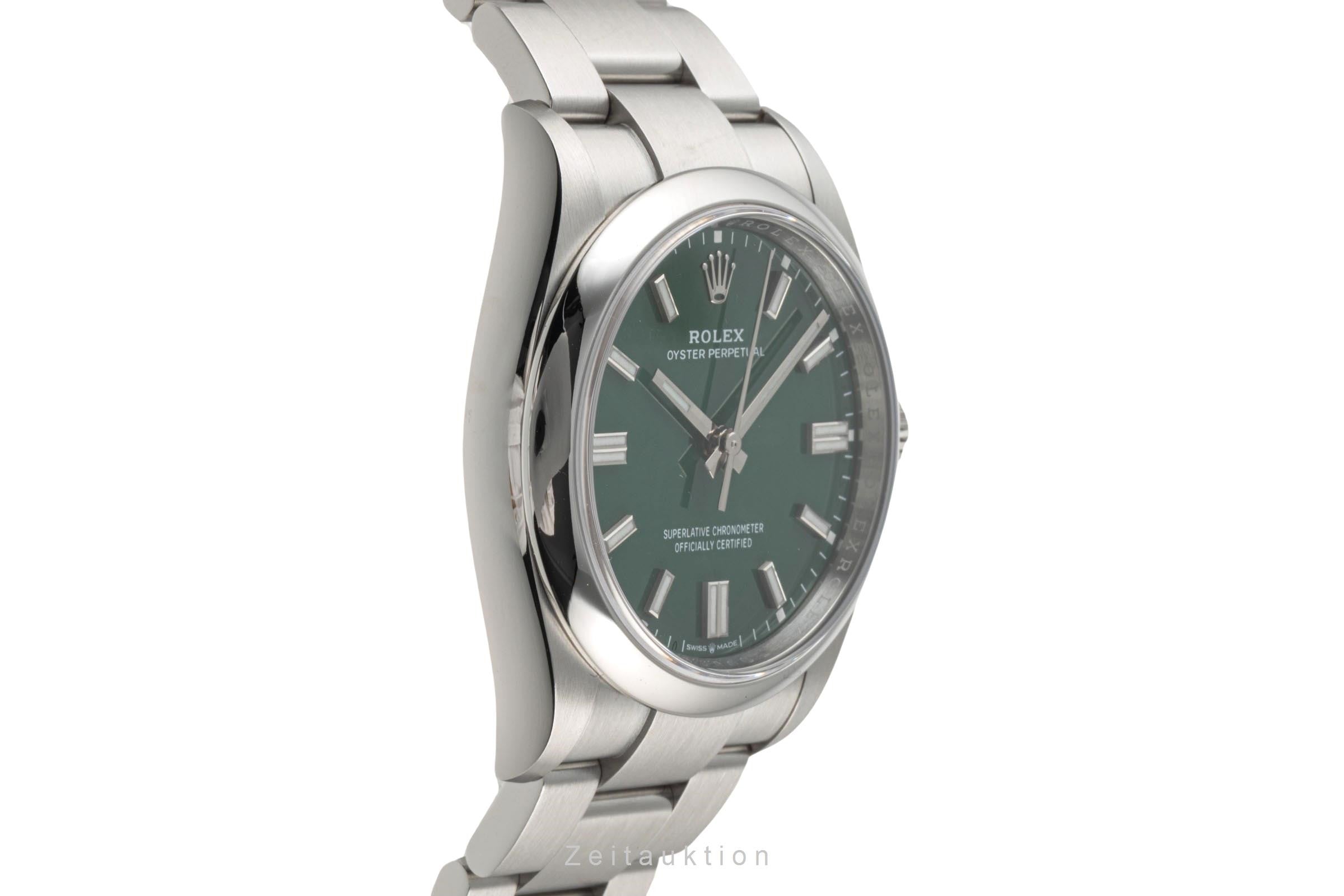 Rolex Oyster Perpetual 36 Green Dial Stahl Automatik Herrenuhr Ref. 126000 [2400123]