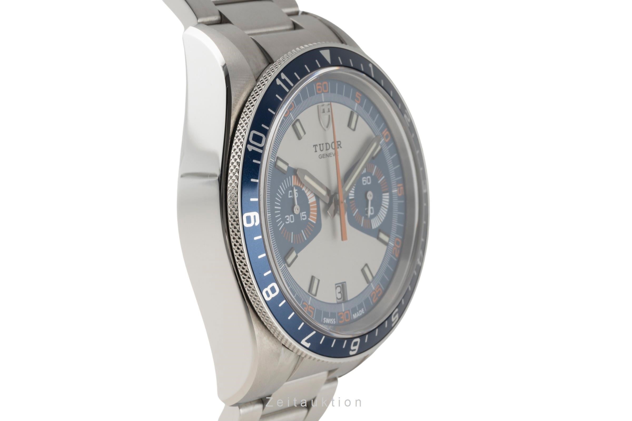 Tudor Heritage Chronograph Blue Automatik Stahl Ref 70330B B&P 2022 VP: 5550,- € [2400127]