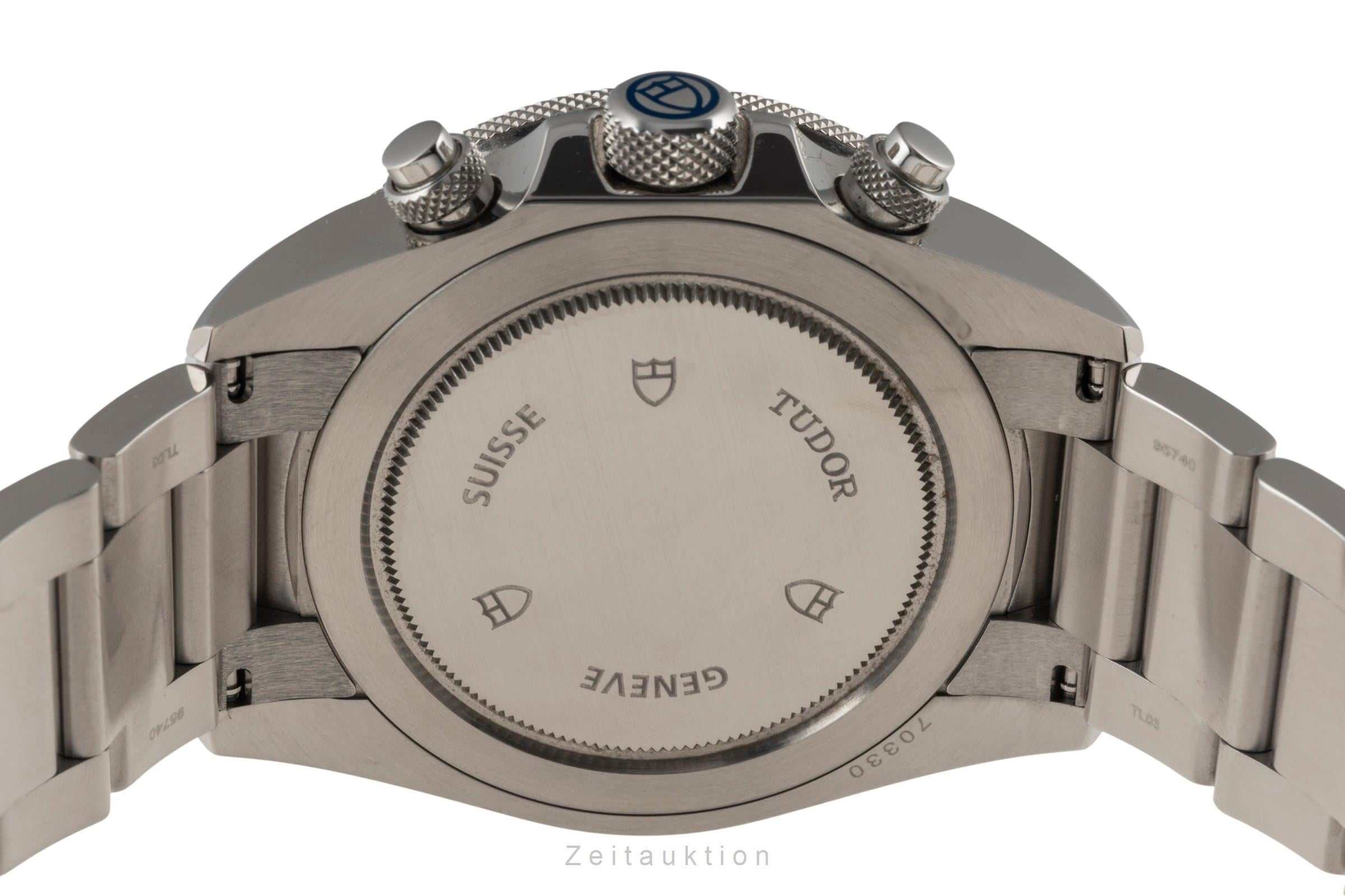 Tudor Heritage Chronograph Blue Automatik Stahl Ref 70330B B&P 2022 VP: 5550,- € [2400127]