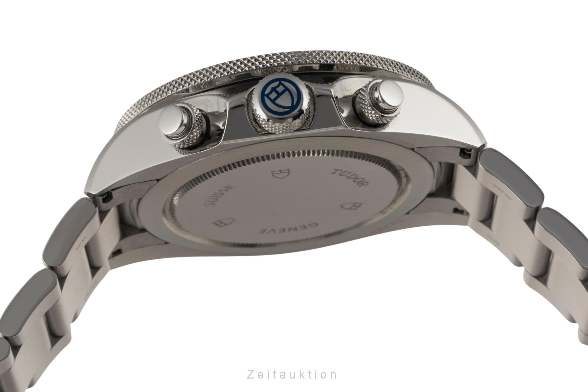 Tudor Heritage Chronograph Blue Automatik Stahl Ref 70330B B&P 2022 VP: 5550,- € [2400127]