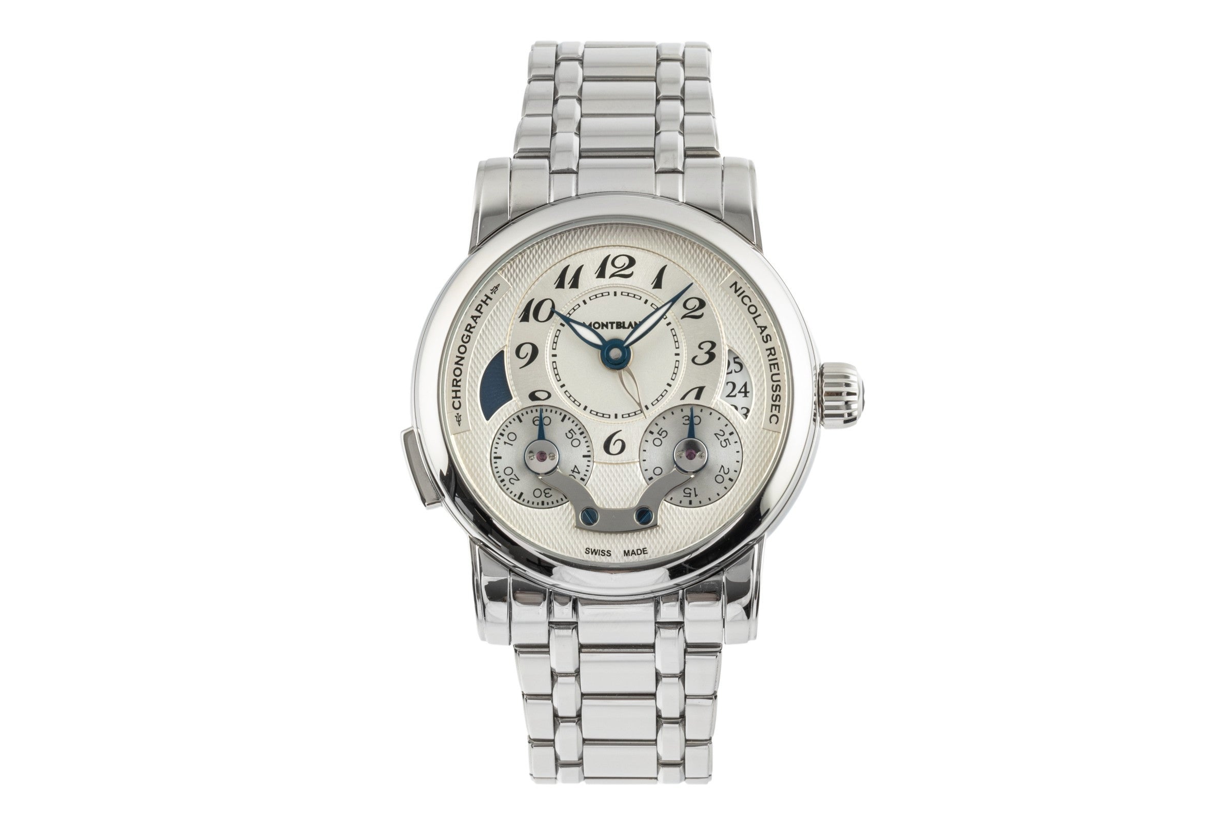 Montblanc Nicolas Rieussec cronógrafo acero automático reloj para caballeros 7138  [2400155]