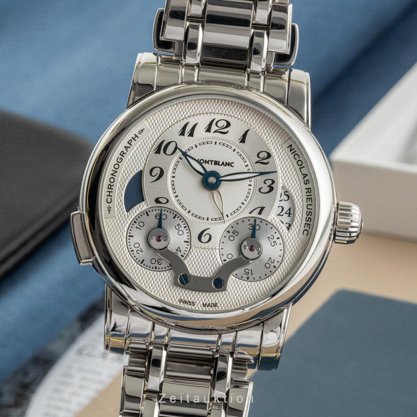 Montblanc Nicolas Rieussec cronógrafo acero automático reloj para caballeros 7138  [2400155]