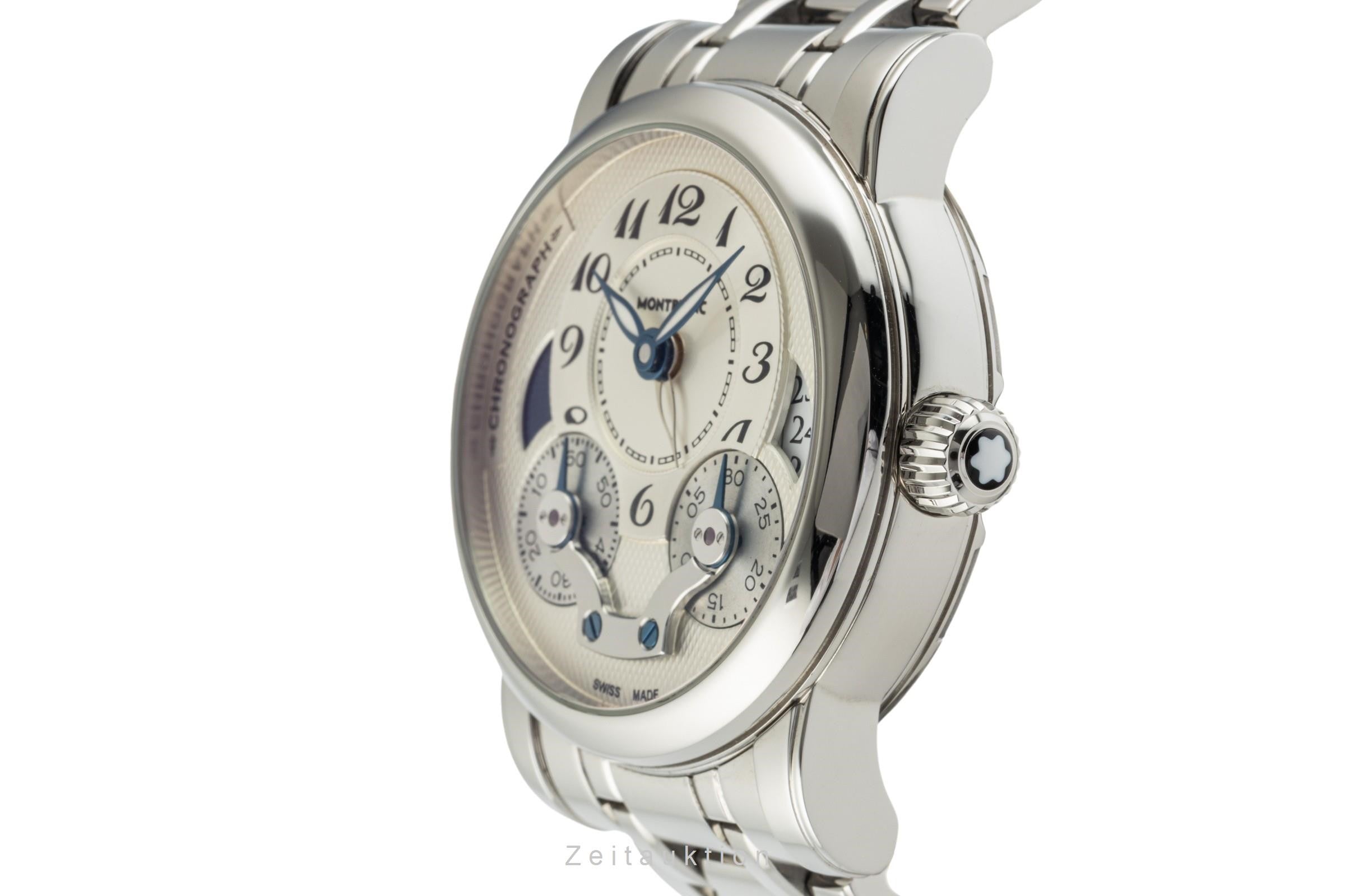 Montblanc Nicolas Rieussec cronógrafo acero automático reloj para caballeros 7138  [2400155]