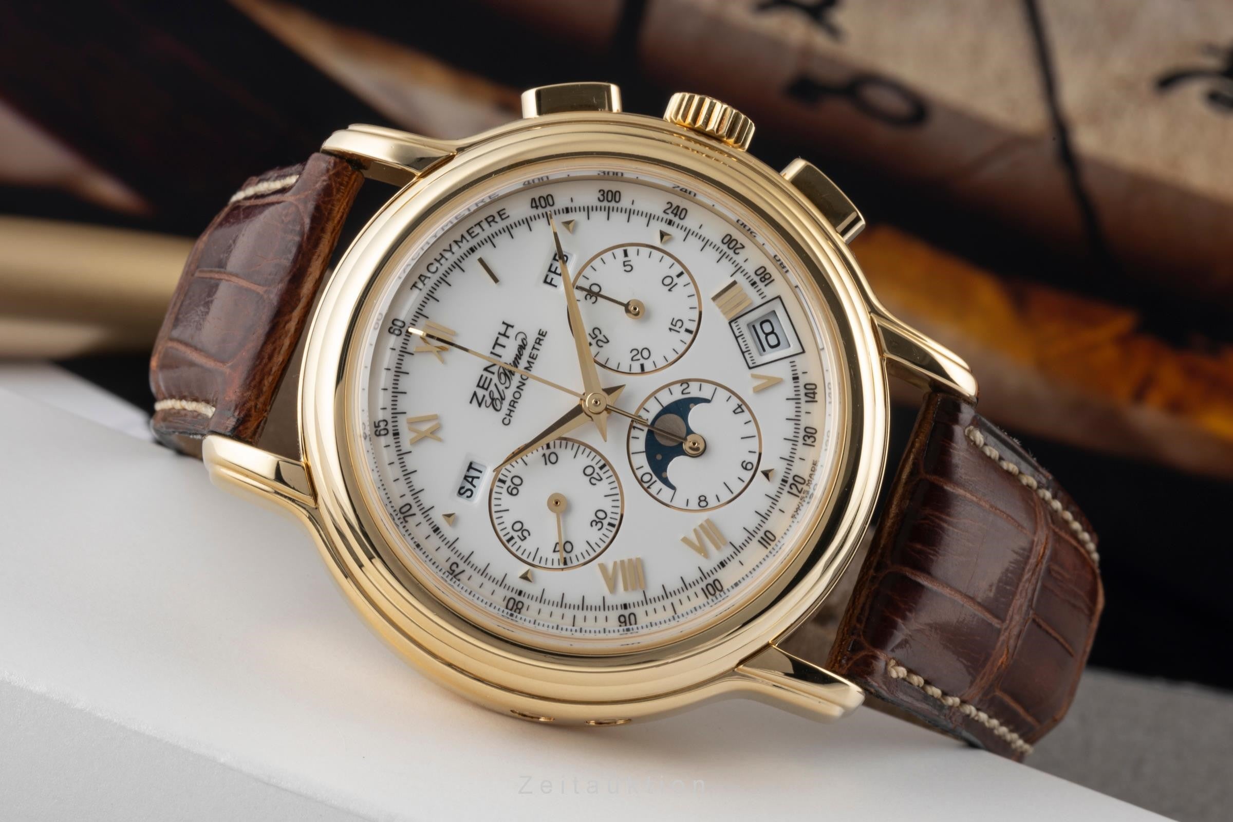Zenith El Primero chronograph 18 ct gold automatic men's watch 30.0240.410  [2400176]
