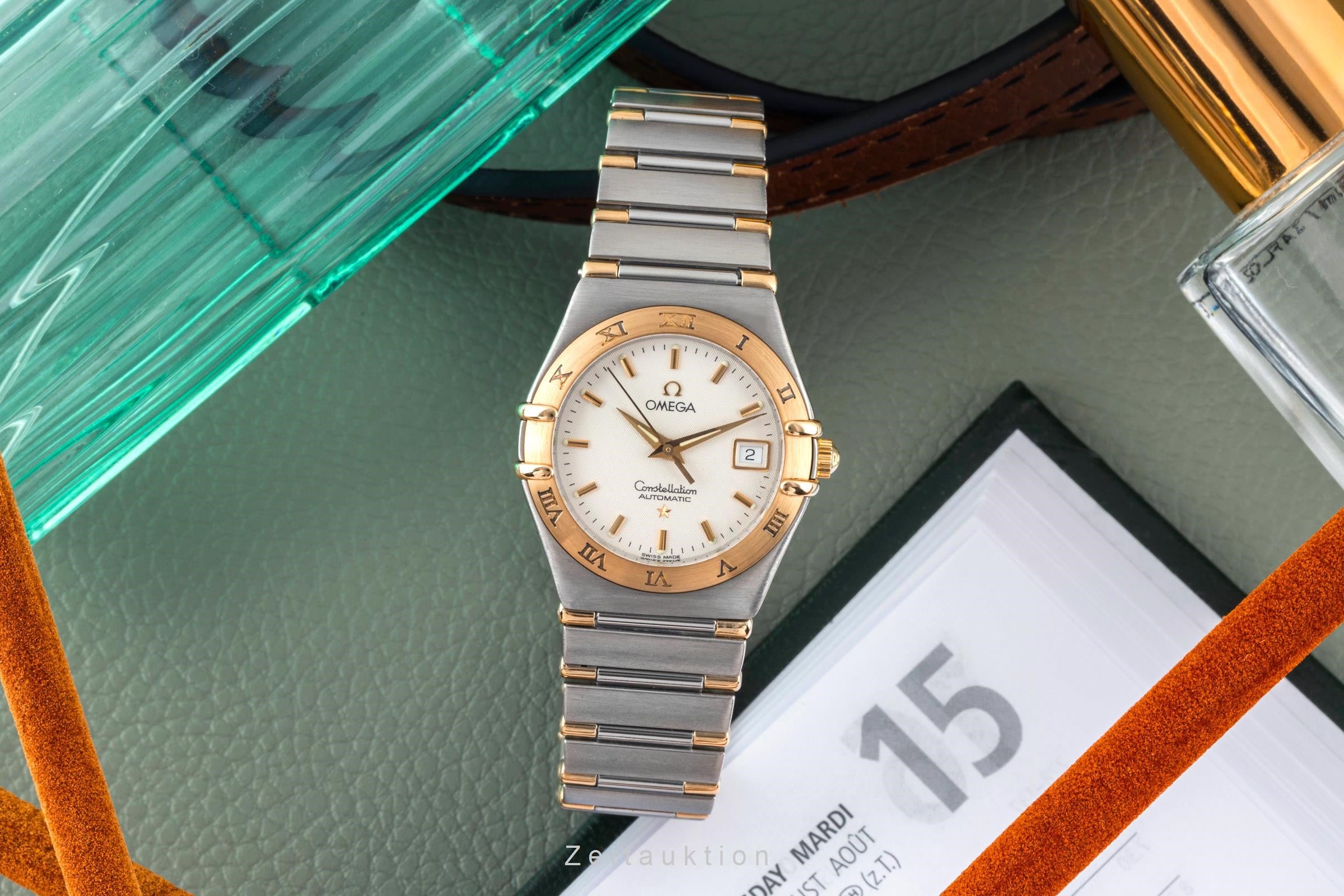 Omega Constellation acier / or  automatique montre pour femmes 1392.30.00, 766.1201  [2400251]