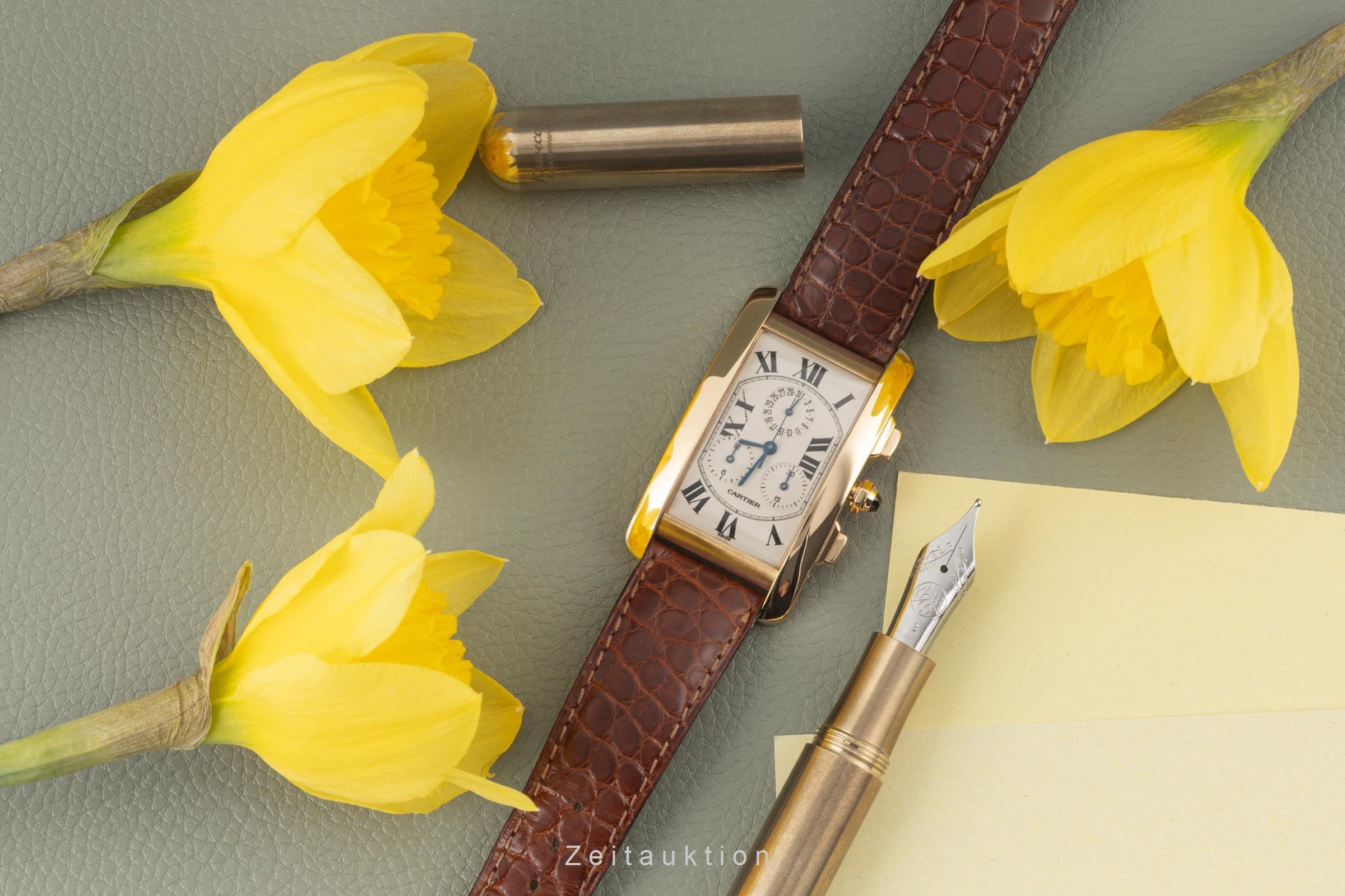 Cartier Tank Américaine chronographe or 18 ct quartz montre pour hommes W2601156, 1730  [2400299]