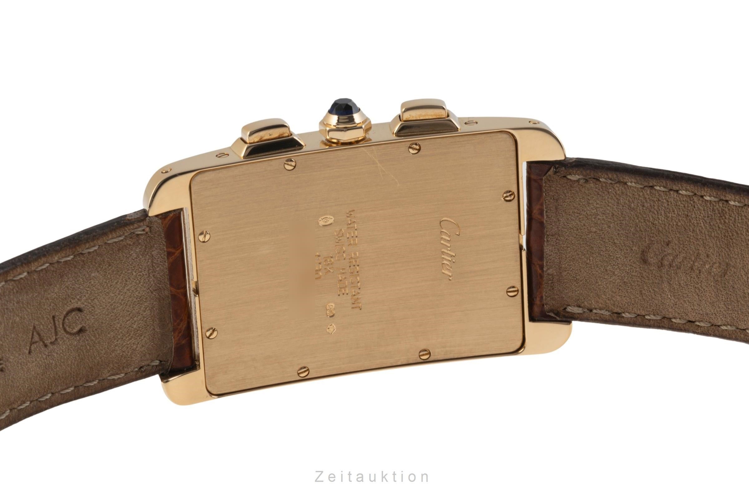 Cartier Tank Américaine chronographe or 18 ct quartz montre pour hommes W2601156, 1730  [2400299]