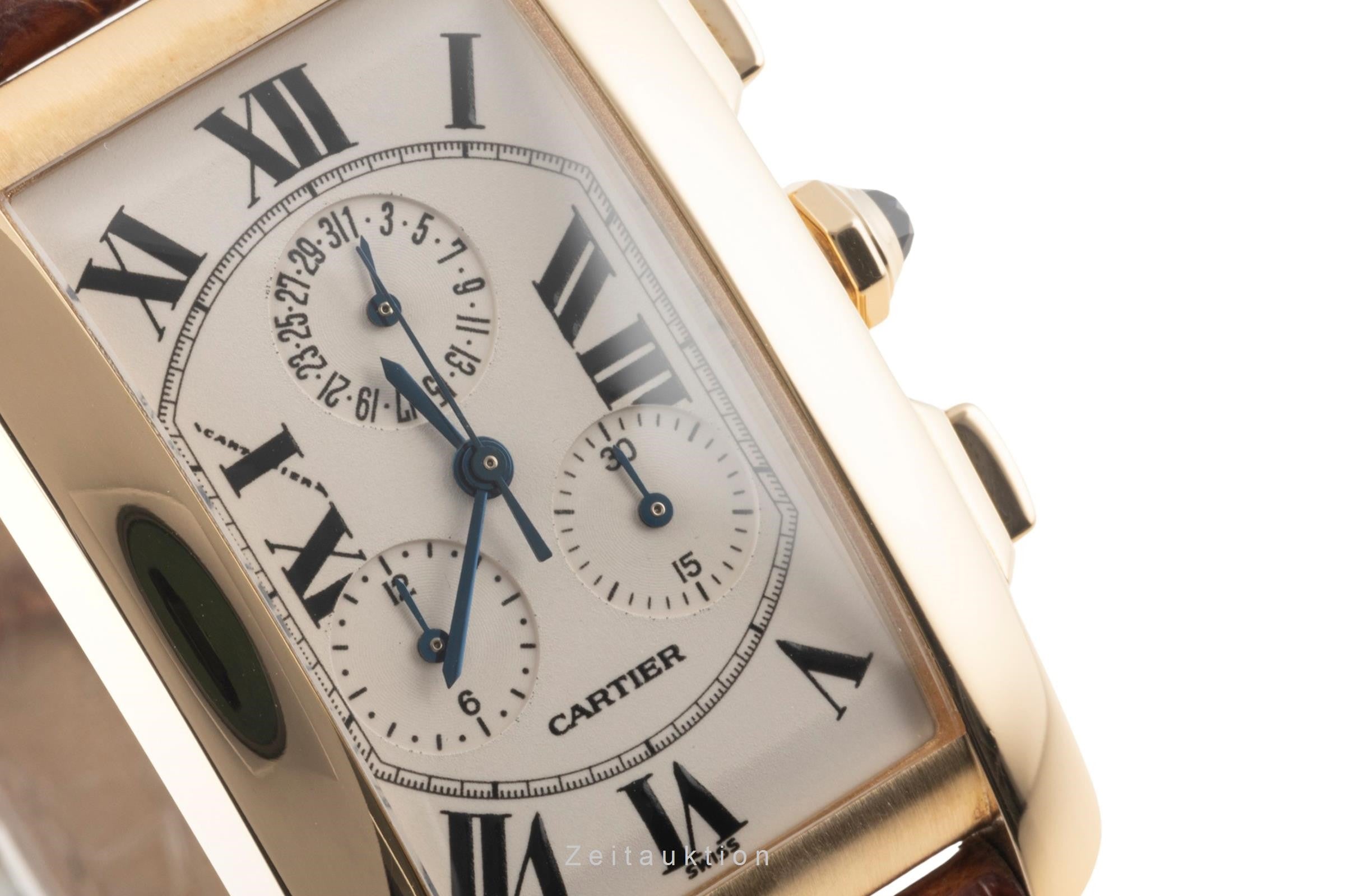 Cartier Tank Américaine chronographe or 18 ct quartz montre pour hommes W2601156, 1730  [2400299]