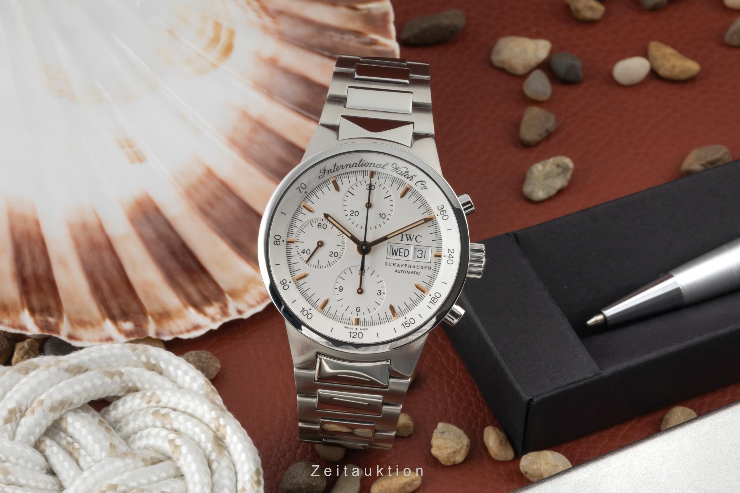 IWC GST Chronograph Edelstahl Automatik Herrenuhr Ref. IW370713 B&P 2003 [2400351]