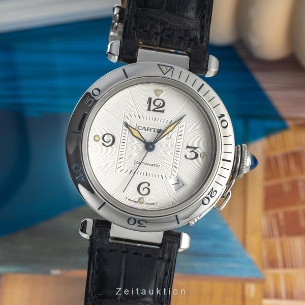 Cartier Pasha acciaio automatismo orologio da uomo W3103155, 2378 LP: 7300EUR  [2400459]