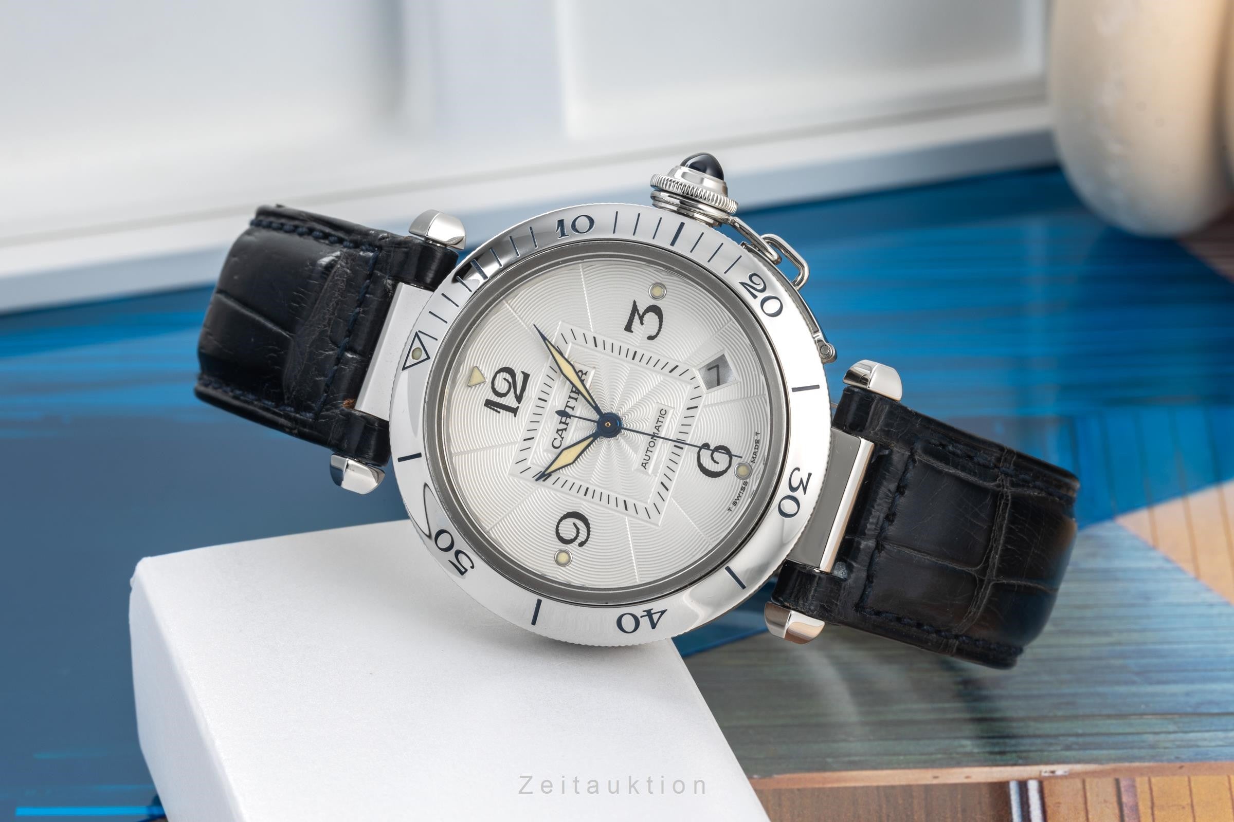 Cartier Pasha acciaio automatismo orologio da uomo W3103155, 2378 LP: 7300EUR  [2400459]