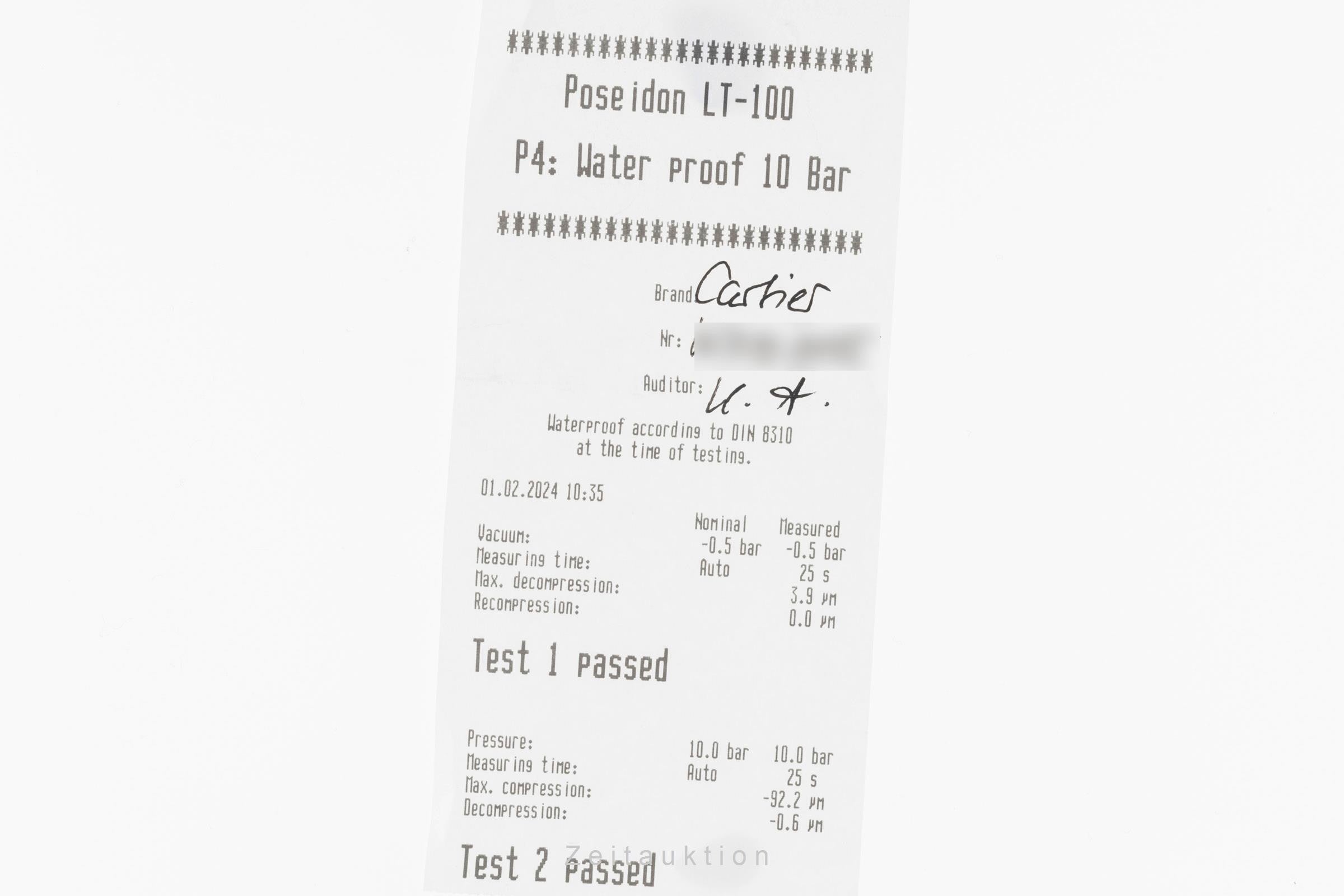 Cartier Pasha acciaio automatismo orologio da uomo W3103155, 2378 LP: 7300EUR  [2400459]